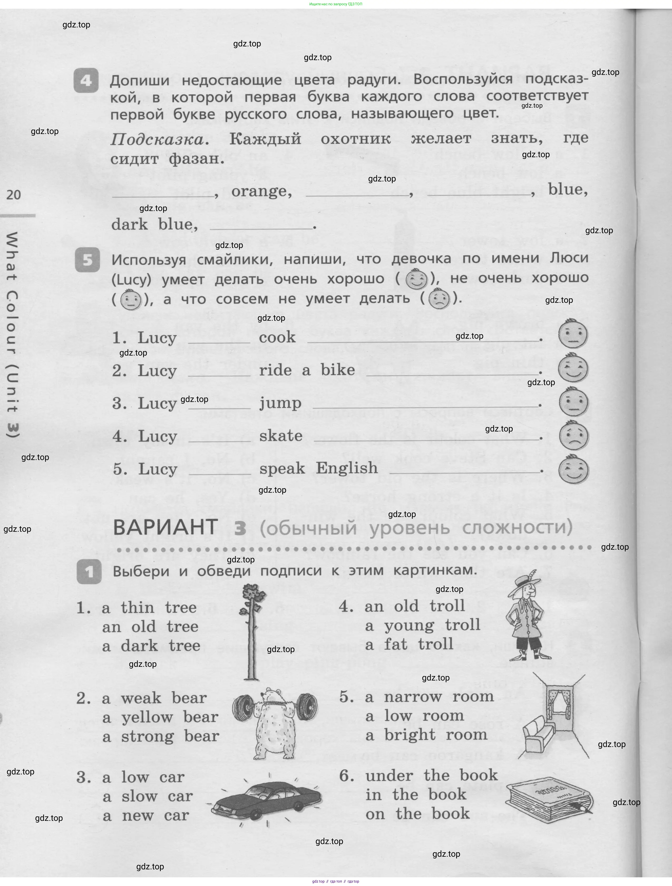 Английский язык (english), 3 класс Контрольные работы, авторы: Афанасьева Ольга Васильевна (Afanasyeva Olga), Михеева Ирина Владимировна (Mikheeva Irina), Баранова Ксения Михайловна (Baranova Ksenia), издательство Дрофа, Москва, 2018 - 2022, зелёного цвета, страница 20