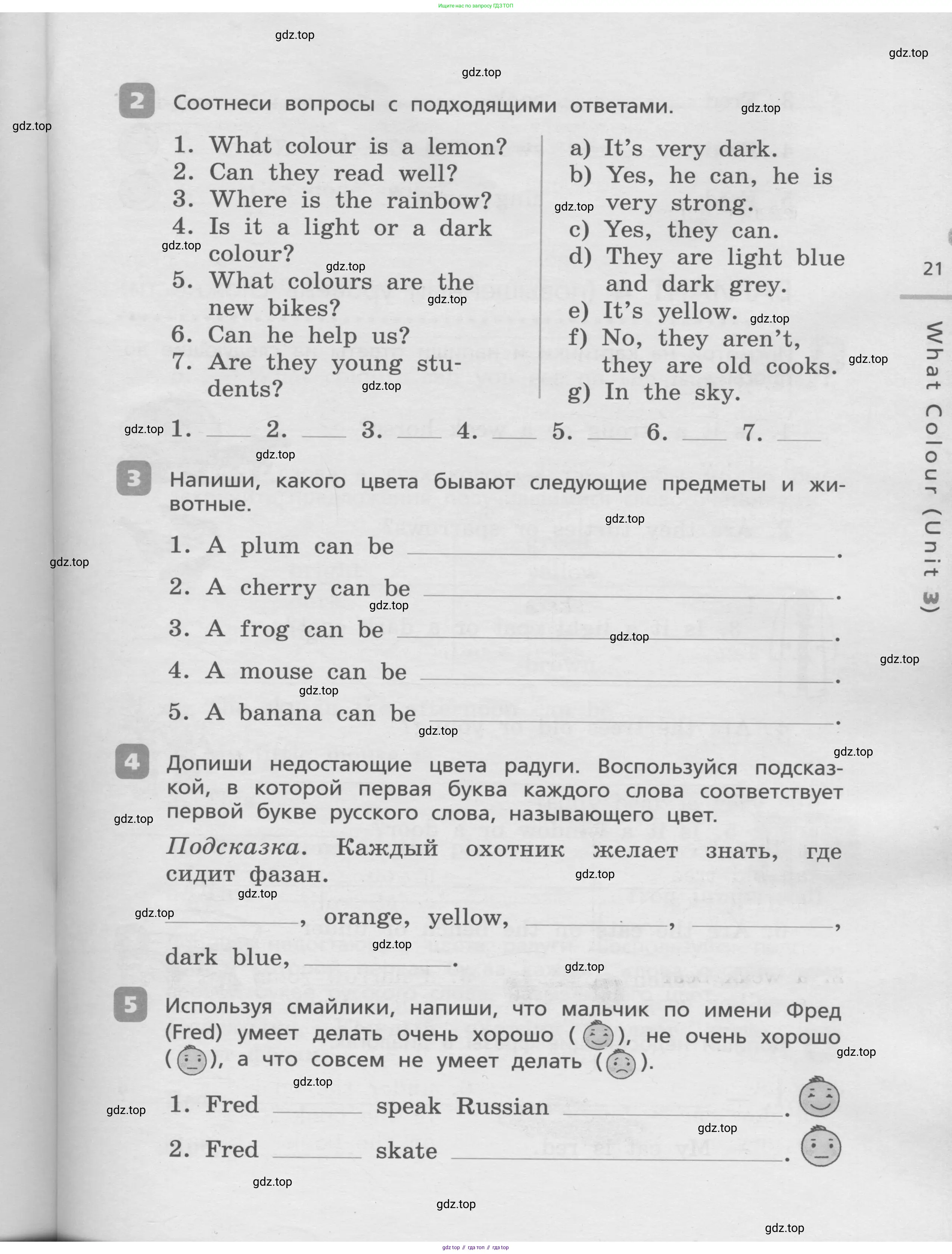 Английский язык (english), 3 класс Контрольные работы, авторы: Афанасьева Ольга Васильевна (Afanasyeva Olga), Михеева Ирина Владимировна (Mikheeva Irina), Баранова Ксения Михайловна (Baranova Ksenia), издательство Дрофа, Москва, 2018 - 2022, зелёного цвета, страница 21