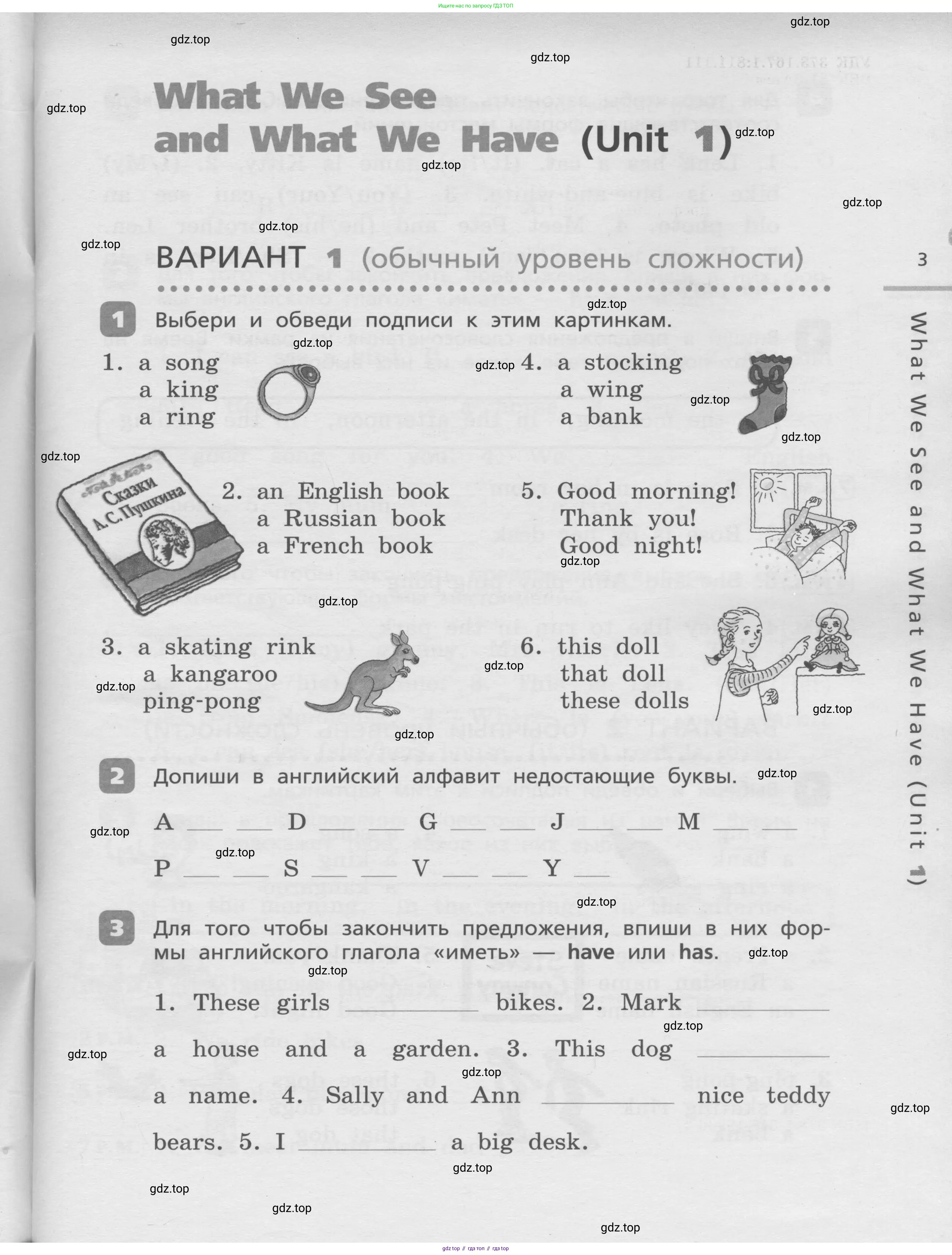Английский язык (english), 3 класс Контрольные работы, авторы: Афанасьева Ольга Васильевна (Afanasyeva Olga), Михеева Ирина Владимировна (Mikheeva Irina), Баранова Ксения Михайловна (Baranova Ksenia), издательство Дрофа, Москва, 2018 - 2022, зелёного цвета, страница 3