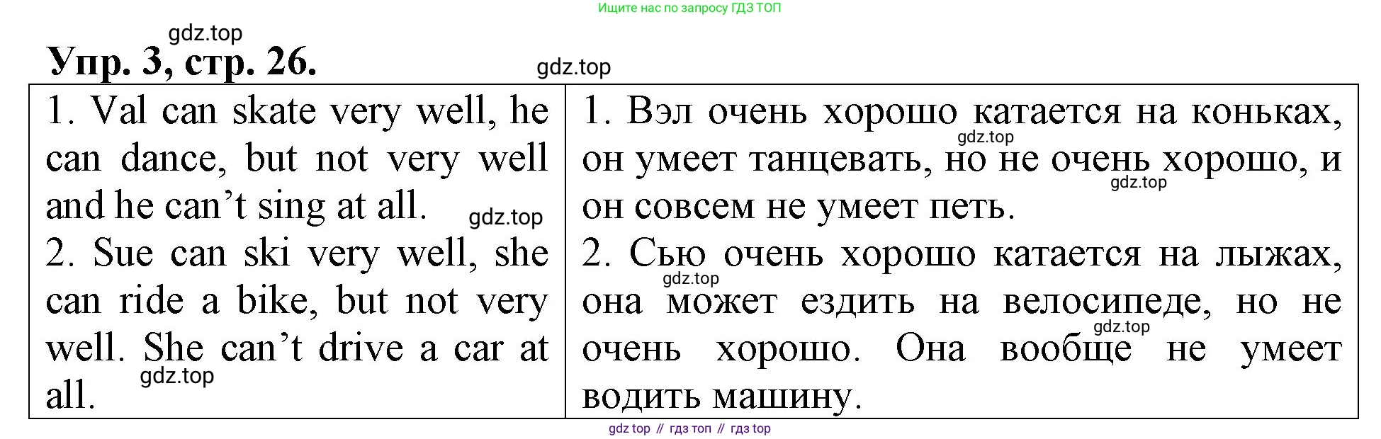 Английский язык (english), 3 класс Контрольные работы, авторы: Афанасьева Ольга Васильевна (Afanasyeva Olga), Михеева Ирина Владимировна (Mikheeva Irina), Баранова Ксения Михайловна (Baranova Ksenia), издательство Дрофа, Москва, 2018 - 2022, зелёного цвета, страница 26, номер 3, Решение