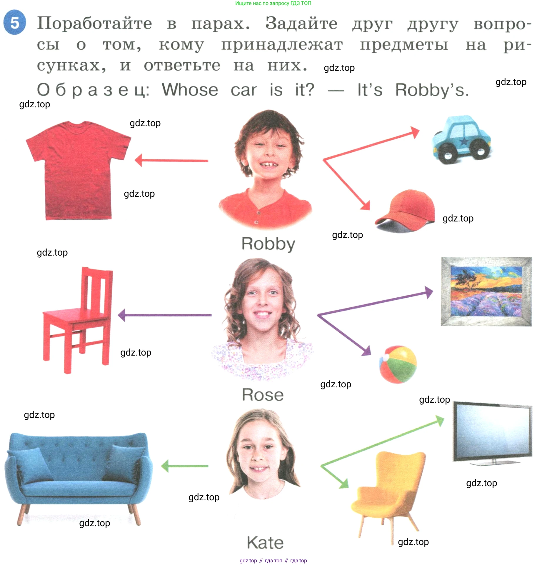 ГДЗ Английский язык (english), 3 класс Учебник, авторы: Афанасьева Ольга Васильевна (Afanasyeva Olga), Баранова Ксения Михайловна (Baranova Ksenia), Михеева Ирина Владимировна (Mikheeva Irina), издательство Просвещение, Москва, 2023, зелёного цвета, Часть 1, страница 45, номер 5, Условие