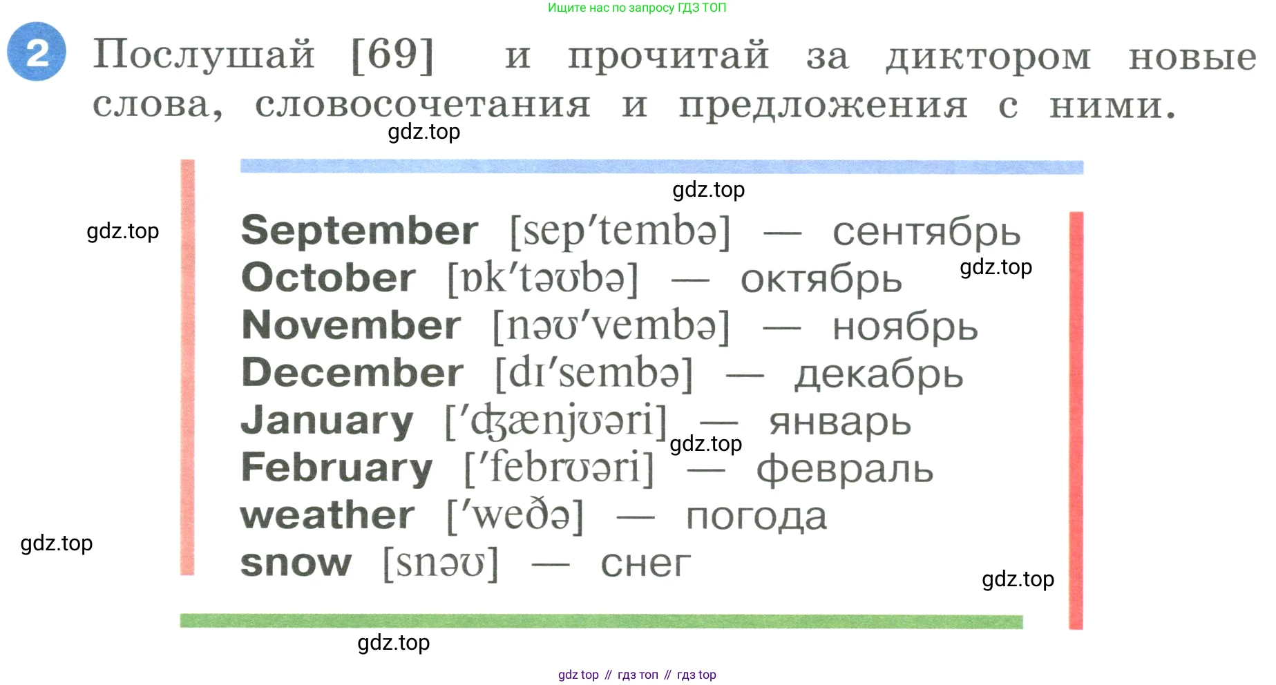 ГДЗ Английский язык (english), 3 класс Учебник, авторы: Афанасьева Ольга Васильевна (Afanasyeva Olga), Баранова Ксения Михайловна (Baranova Ksenia), Михеева Ирина Владимировна (Mikheeva Irina), издательство Просвещение, Москва, 2023, зелёного цвета, Часть 1, страница 104, номер 2, Условие