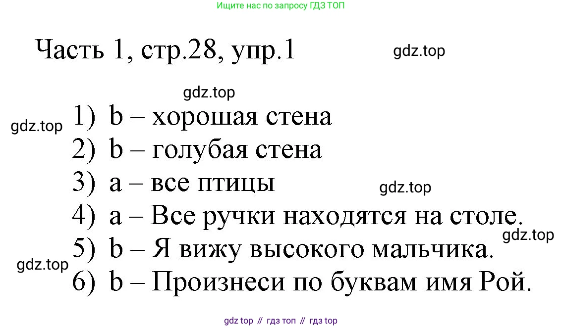 ГДЗ Английский язык (english), 3 класс Учебник, авторы: Афанасьева Ольга Васильевна (Afanasyeva Olga), Баранова Ксения Михайловна (Baranova Ksenia), Михеева Ирина Владимировна (Mikheeva Irina), издательство Просвещение, Москва, 2023, зелёного цвета, Часть 1, страница 28, номер 1, Решение