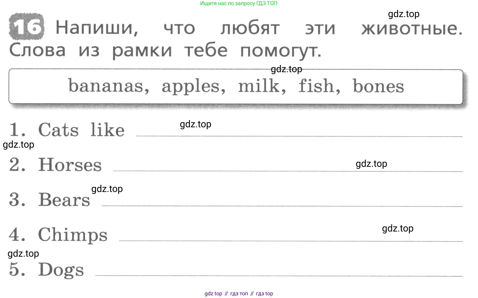 ГДЗ Английский язык (english), 3 класс Лексико-грамматический практикум, авторы: Афанасьева Ольга Васильевна (Afanasyeva Olga), Михеева Ирина Владимировна (Mikheeva Irina), Сьянов Александр Валерьевич, издательство Дрофа, Москва, 2017, зелёного цвета, страница 33, номер 16, Условие
