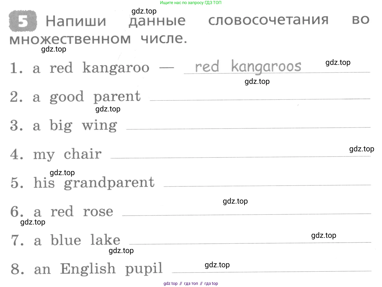 ГДЗ Английский язык (english), 3 класс Лексико-грамматический практикум, авторы: Афанасьева Ольга Васильевна (Afanasyeva Olga), Михеева Ирина Владимировна (Mikheeva Irina), Сьянов Александр Валерьевич, издательство Дрофа, Москва, 2017, зелёного цвета, страница 24, номер 5, Условие