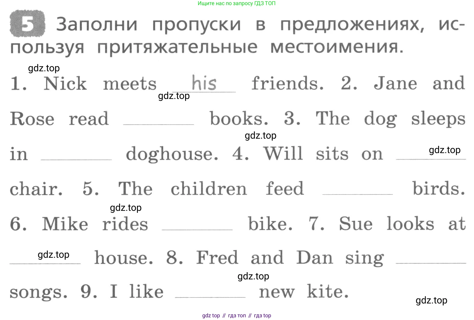 ГДЗ Английский язык (english), 3 класс Лексико-грамматический практикум, авторы: Афанасьева Ольга Васильевна (Afanasyeva Olga), Михеева Ирина Владимировна (Mikheeva Irina), Сьянов Александр Валерьевич, издательство Дрофа, Москва, 2017, зелёного цвета, страница 45, номер 5, Условие