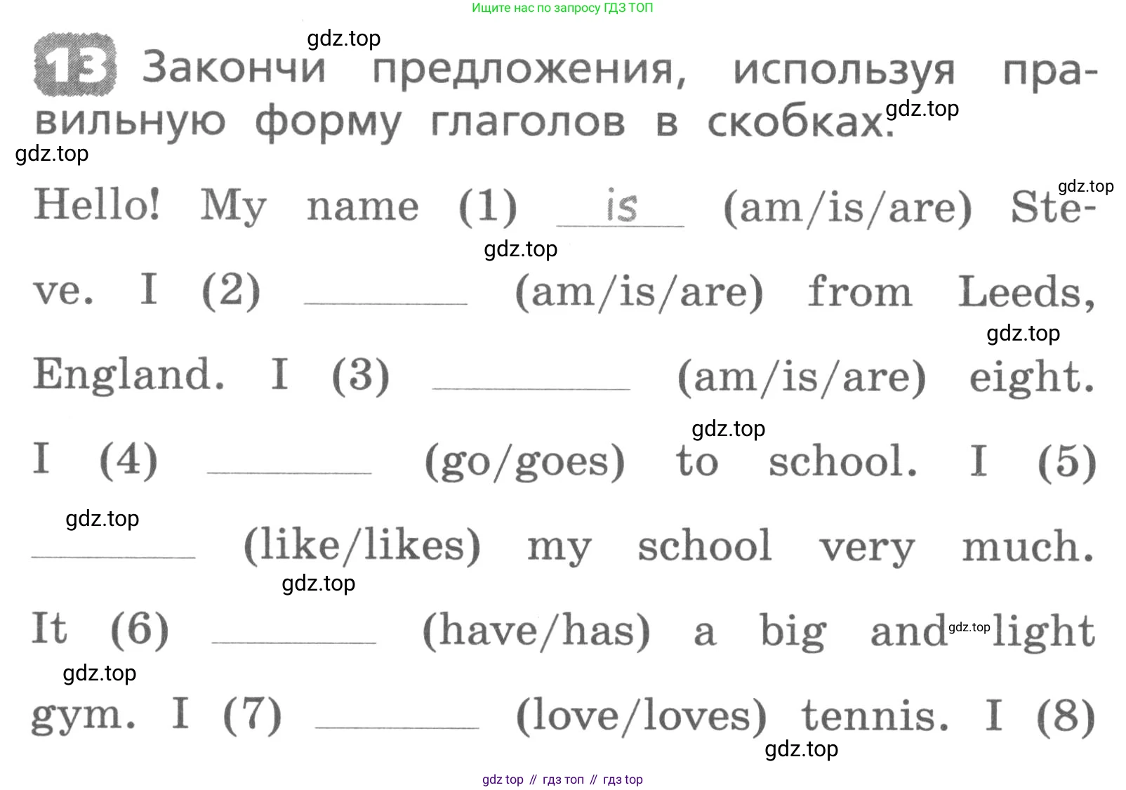 ГДЗ Английский язык (english), 3 класс Лексико-грамматический практикум, авторы: Афанасьева Ольга Васильевна (Afanasyeva Olga), Михеева Ирина Владимировна (Mikheeva Irina), Сьянов Александр Валерьевич, издательство Дрофа, Москва, 2017, зелёного цвета, страница 122, номер 13, Условие