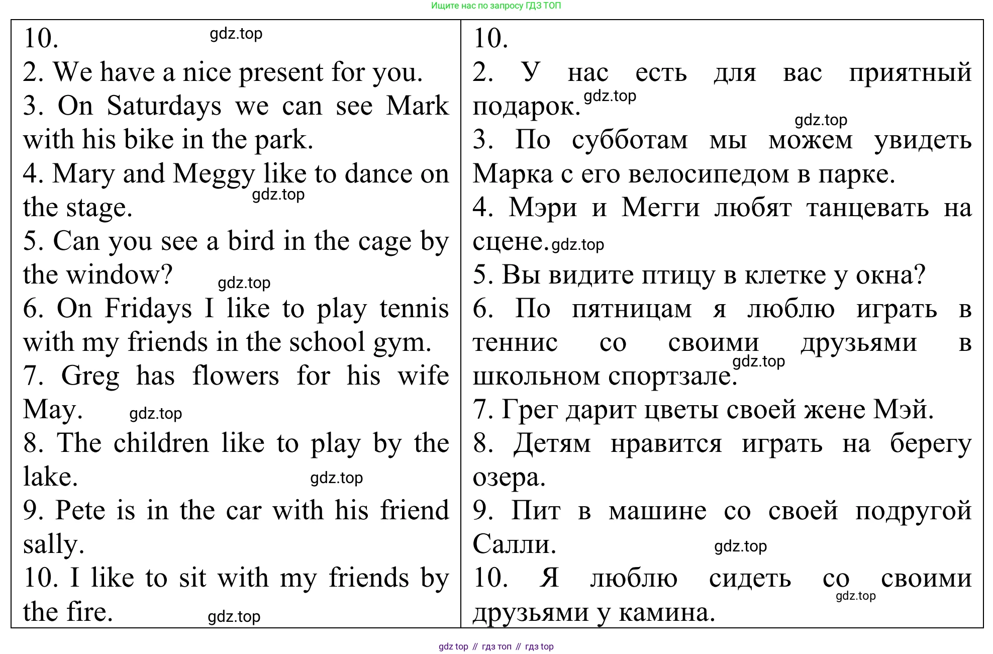ГДЗ Английский язык (english), 3 класс Лексико-грамматический практикум, авторы: Афанасьева Ольга Васильевна (Afanasyeva Olga), Михеева Ирина Владимировна (Mikheeva Irina), Сьянов Александр Валерьевич, издательство Дрофа, Москва, 2017, зелёного цвета, страница 101, номер 11, Решение (продолжение 2)