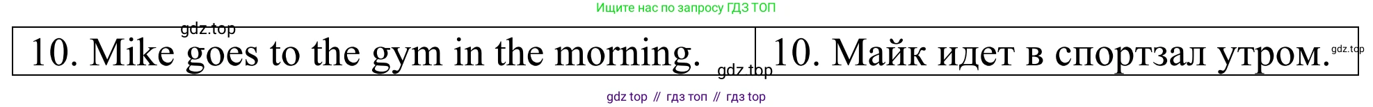 ГДЗ Английский язык (english), 3 класс Лексико-грамматический практикум, авторы: Афанасьева Ольга Васильевна (Afanasyeva Olga), Михеева Ирина Владимировна (Mikheeva Irina), Сьянов Александр Валерьевич, издательство Дрофа, Москва, 2017, зелёного цвета, страница 119, номер 10, Решение (продолжение 2)