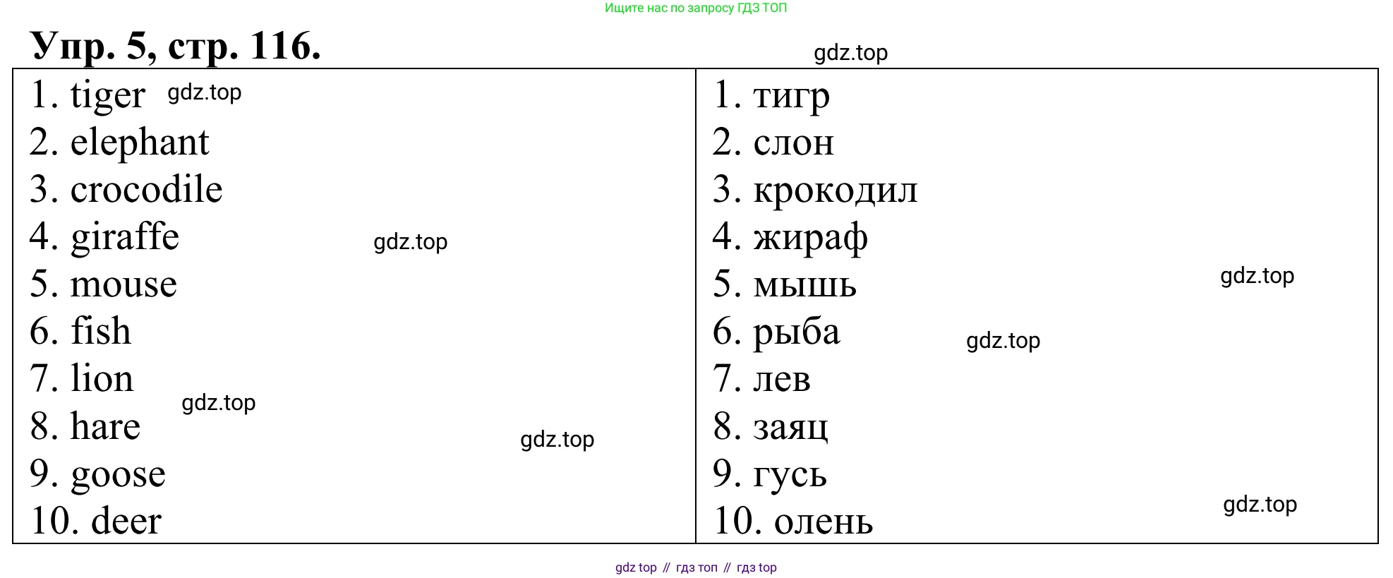 ГДЗ Английский язык (english), 3 класс Лексико-грамматический практикум, авторы: Афанасьева Ольга Васильевна (Afanasyeva Olga), Михеева Ирина Владимировна (Mikheeva Irina), Сьянов Александр Валерьевич, издательство Дрофа, Москва, 2017, зелёного цвета, страница 116, номер 5, Решение