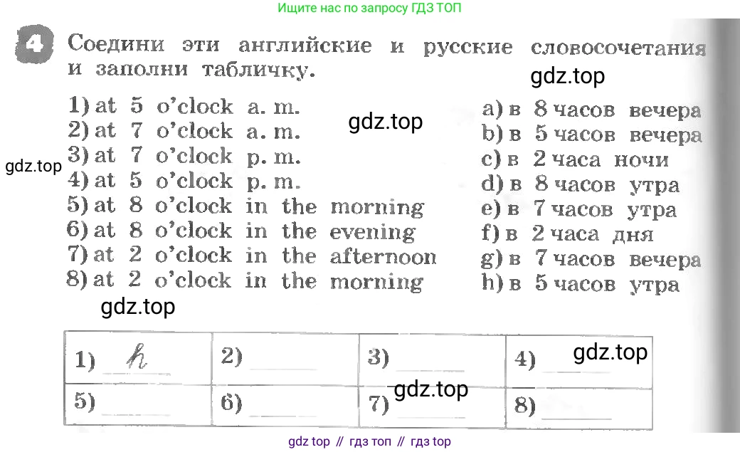 ГДЗ Английский язык (english), 3 класс рабочая тетрадь, авторы: Афанасьева Ольга Васильевна (Afanasyeva Olga), Михеева Ирина Владимировна (Mikheeva Irina), издательство Дрофа, Москва, 2016 - 2022, зелёного цвета, страница 32, номер 4, Условие