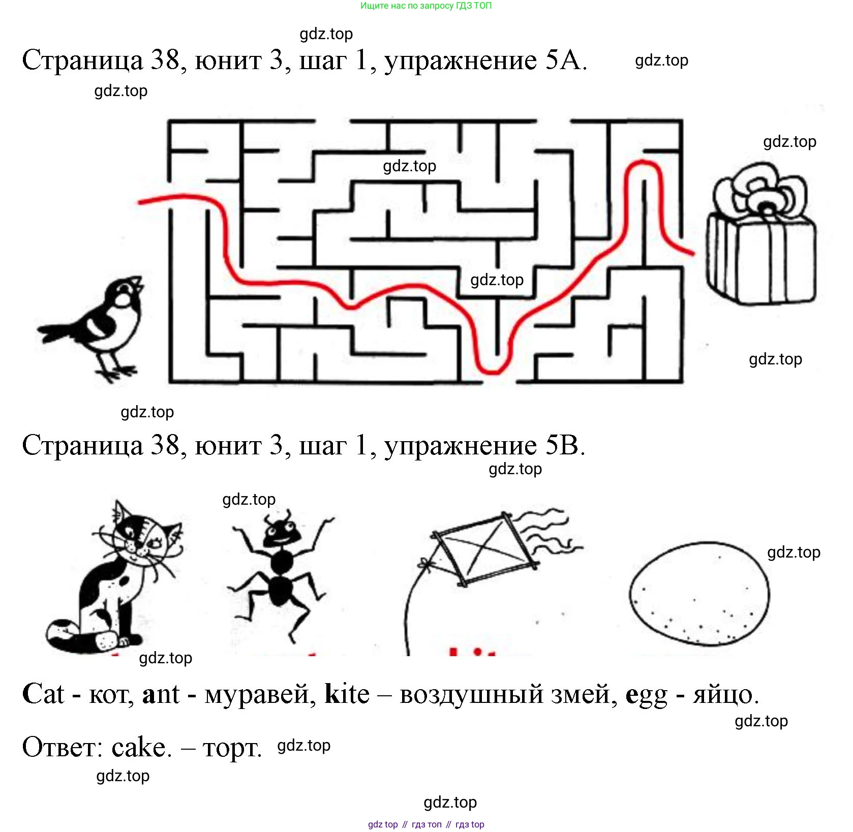 ГДЗ Английский язык (english), 3 класс рабочая тетрадь, авторы: Афанасьева Ольга Васильевна (Afanasyeva Olga), Михеева Ирина Владимировна (Mikheeva Irina), издательство Дрофа, Москва, 2016 - 2022, зелёного цвета, страница 38, номер 5, Решение
