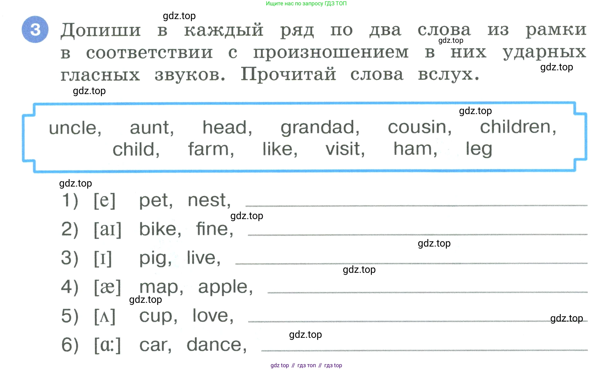 Английский язык (english), 3 класс рабочая тетрадь, авторы: Афанасьева Ольга Васильевна (Afanasyeva Olga), Баранова Ксения Михайловна (Baranova Ksenia), Михеева Ирина Владимировна (Mikheeva Irina), издательство Просвещение, Москва, 2023, зелёного цвета, Часть 1, страница 15, номер 3, Условие