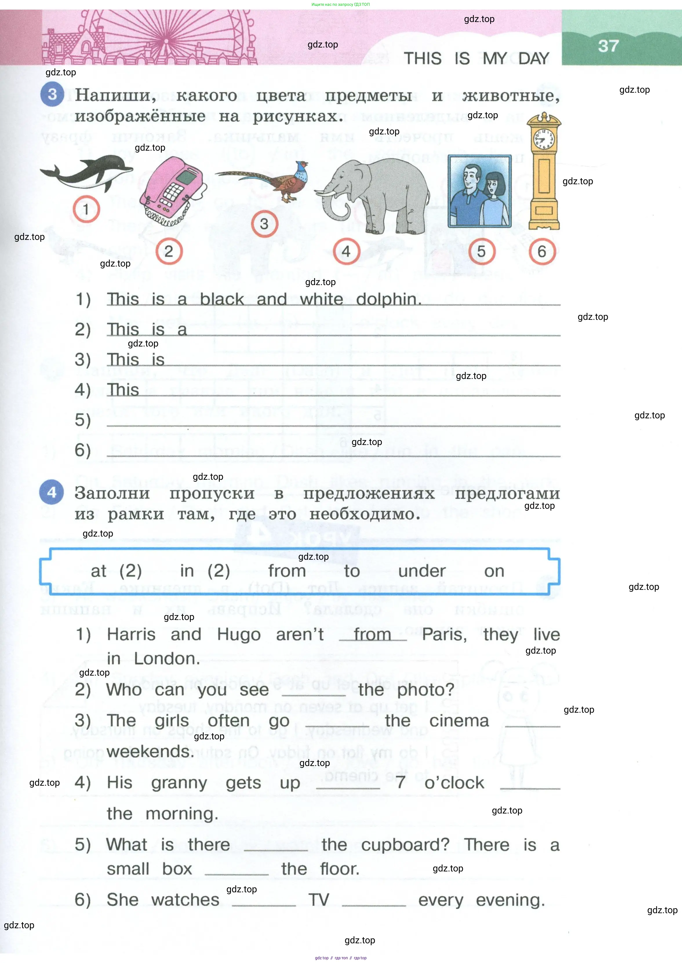 Английский язык (english), 3 класс рабочая тетрадь, авторы: Афанасьева Ольга Васильевна (Afanasyeva Olga), Баранова Ксения Михайловна (Baranova Ksenia), Михеева Ирина Владимировна (Mikheeva Irina), издательство Просвещение, Москва, 2023, зелёного цвета, Часть 1, страница 37