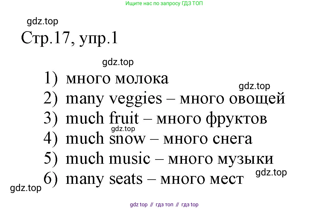 Английский язык (english), 3 класс рабочая тетрадь, авторы: Афанасьева Ольга Васильевна (Afanasyeva Olga), Баранова Ксения Михайловна (Baranova Ksenia), Михеева Ирина Владимировна (Mikheeva Irina), издательство Просвещение, Москва, 2023, зелёного цвета, Часть 2, страница 17, номер 1, Решение