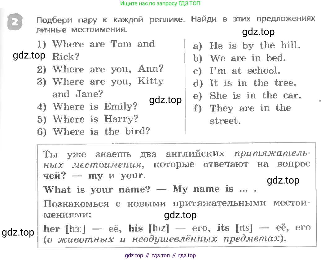 ГДЗ Английский язык (english), 3 класс Учебник, авторы: Афанасьева Ольга Васильевна (Afanasyeva Olga), Михеева Ирина Владимировна (Mikheeva Irina), издательство Дрофа, Москва, 2014 - 2022, зелёного цвета, Часть 1, страница 11, номер 2, Условие