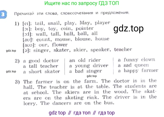ГДЗ Английский язык (english), 3 класс Учебник, авторы: Афанасьева Ольга Васильевна (Afanasyeva Olga), Михеева Ирина Владимировна (Mikheeva Irina), издательство Дрофа, Москва, 2014 - 2022, зелёного цвета, Часть 2, страница 7, номер 3, Условие