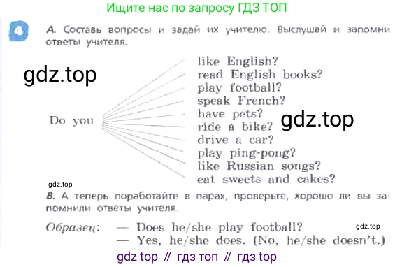 ГДЗ Английский язык (english), 3 класс Учебник, авторы: Афанасьева Ольга Васильевна (Afanasyeva Olga), Михеева Ирина Владимировна (Mikheeva Irina), издательство Дрофа, Москва, 2014 - 2022, зелёного цвета, Часть 2, страница 17, номер 4, Условие