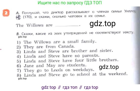 ГДЗ Английский язык (english), 3 класс Учебник, авторы: Афанасьева Ольга Васильевна (Afanasyeva Olga), Михеева Ирина Владимировна (Mikheeva Irina), издательство Дрофа, Москва, 2014 - 2022, зелёного цвета, Часть 2, страница 80, номер 2, Условие