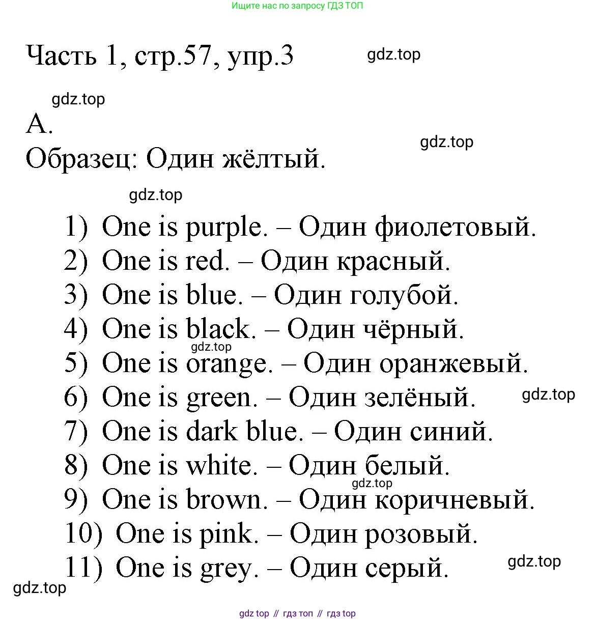 ГДЗ Английский язык (english), 3 класс Учебник, авторы: Афанасьева Ольга Васильевна (Afanasyeva Olga), Михеева Ирина Владимировна (Mikheeva Irina), издательство Дрофа, Москва, 2014 - 2022, зелёного цвета, Часть 1, страница 57, номер 3, Решение