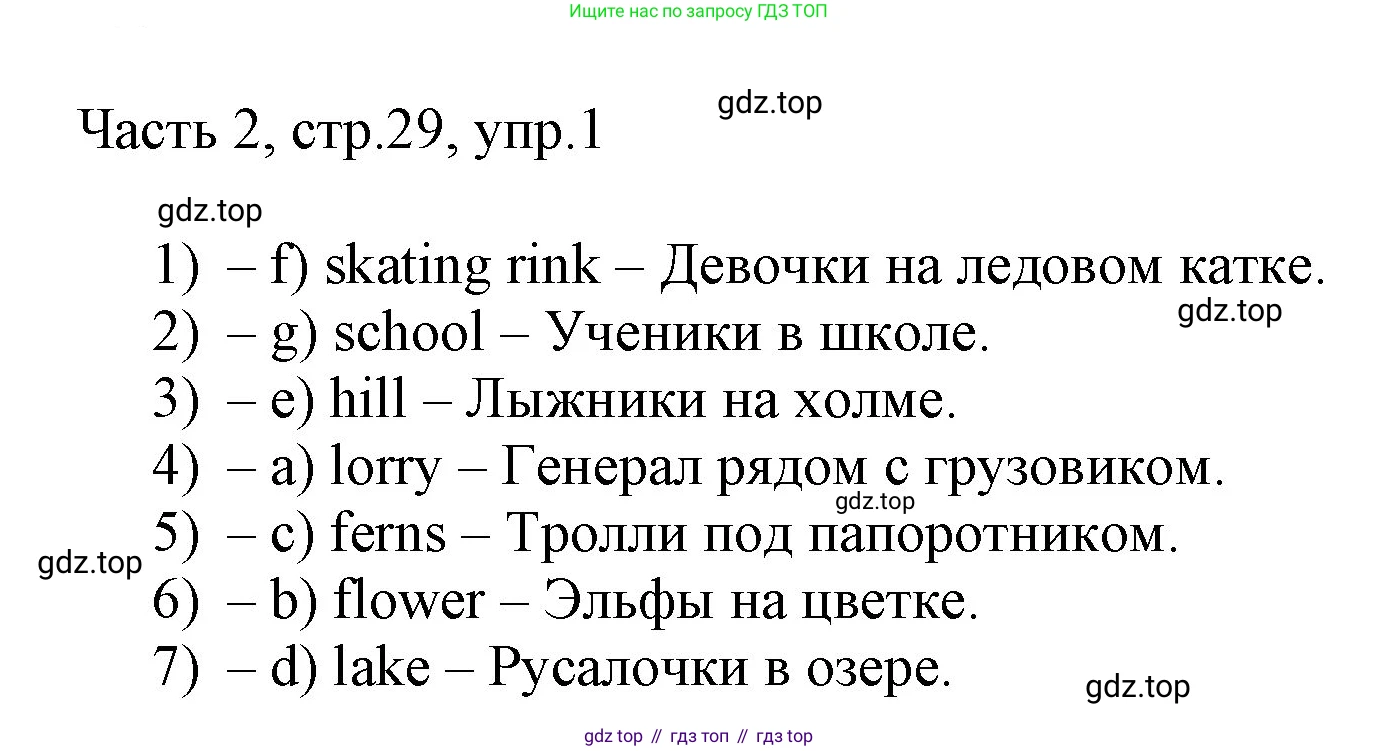 ГДЗ Английский язык (english), 3 класс Учебник, авторы: Афанасьева Ольга Васильевна (Afanasyeva Olga), Михеева Ирина Владимировна (Mikheeva Irina), издательство Дрофа, Москва, 2014 - 2022, зелёного цвета, Часть 2, страница 29, номер 1, Решение