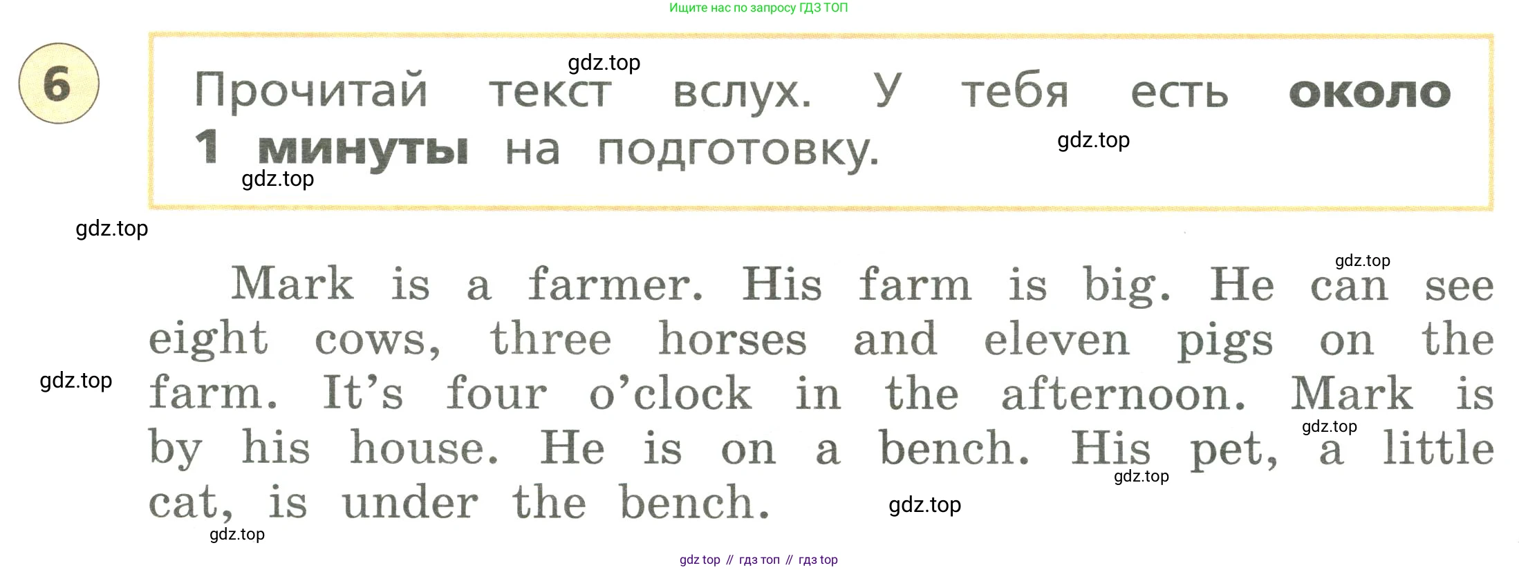 ГДЗ Английский язык (english), 3 класс Подготовка к всероссийским проверочным работам (впр), авторы: Афанасьева Ольга Васильевна (Afanasyeva Olga), Михеева Ирина Владимировна (Mikheeva Irina), Баранова Ксения Михайловна (Baranova Ksenia), Сьянов Александр Валерьевич, издательство Дрофа, Москва, 2019, белого цвета, страница 21, номер 6, Условие