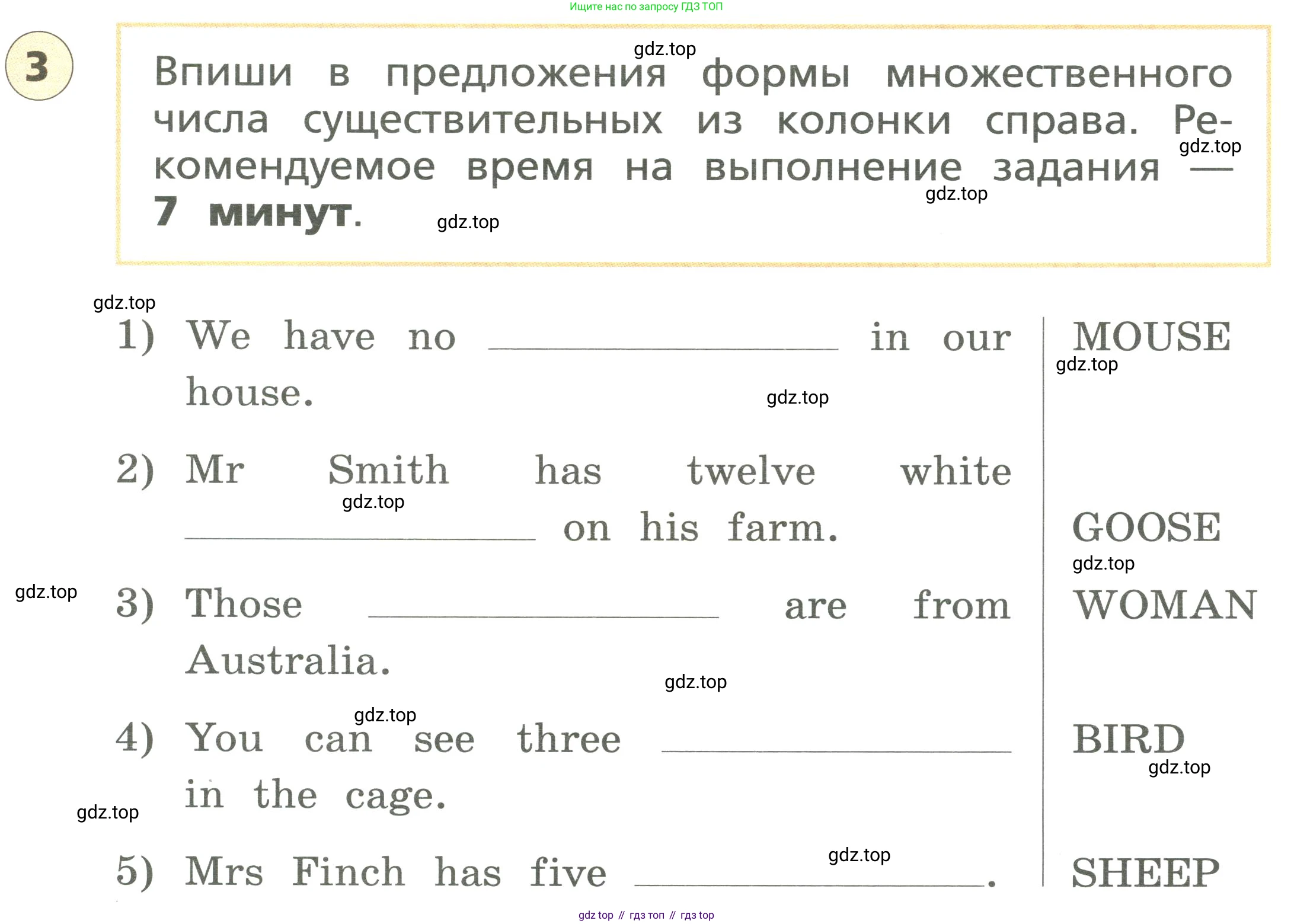 ГДЗ Английский язык (english), 3 класс Подготовка к всероссийским проверочным работам (впр), авторы: Афанасьева Ольга Васильевна (Afanasyeva Olga), Михеева Ирина Владимировна (Mikheeva Irina), Баранова Ксения Михайловна (Baranova Ksenia), Сьянов Александр Валерьевич, издательство Дрофа, Москва, 2019, белого цвета, страница 31, номер 3, Условие