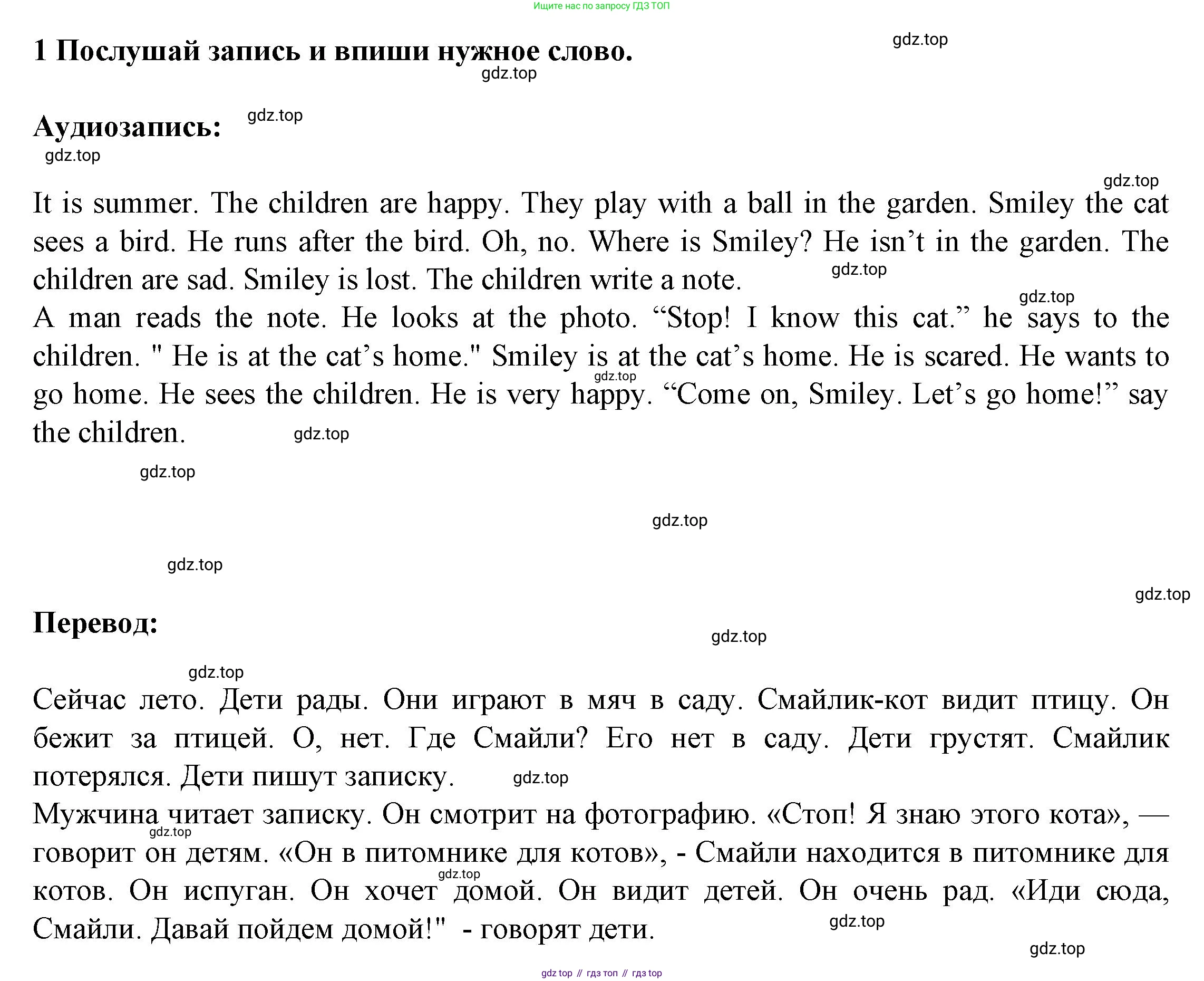 ГДЗ Английский язык (english), 3 класс Тетрадь-экзаменатор, автор: Смирнов Алексей Валерьевич, издательство Просвещение, Москва, 2021, красного цвета, страница 28, номер 1, Решение