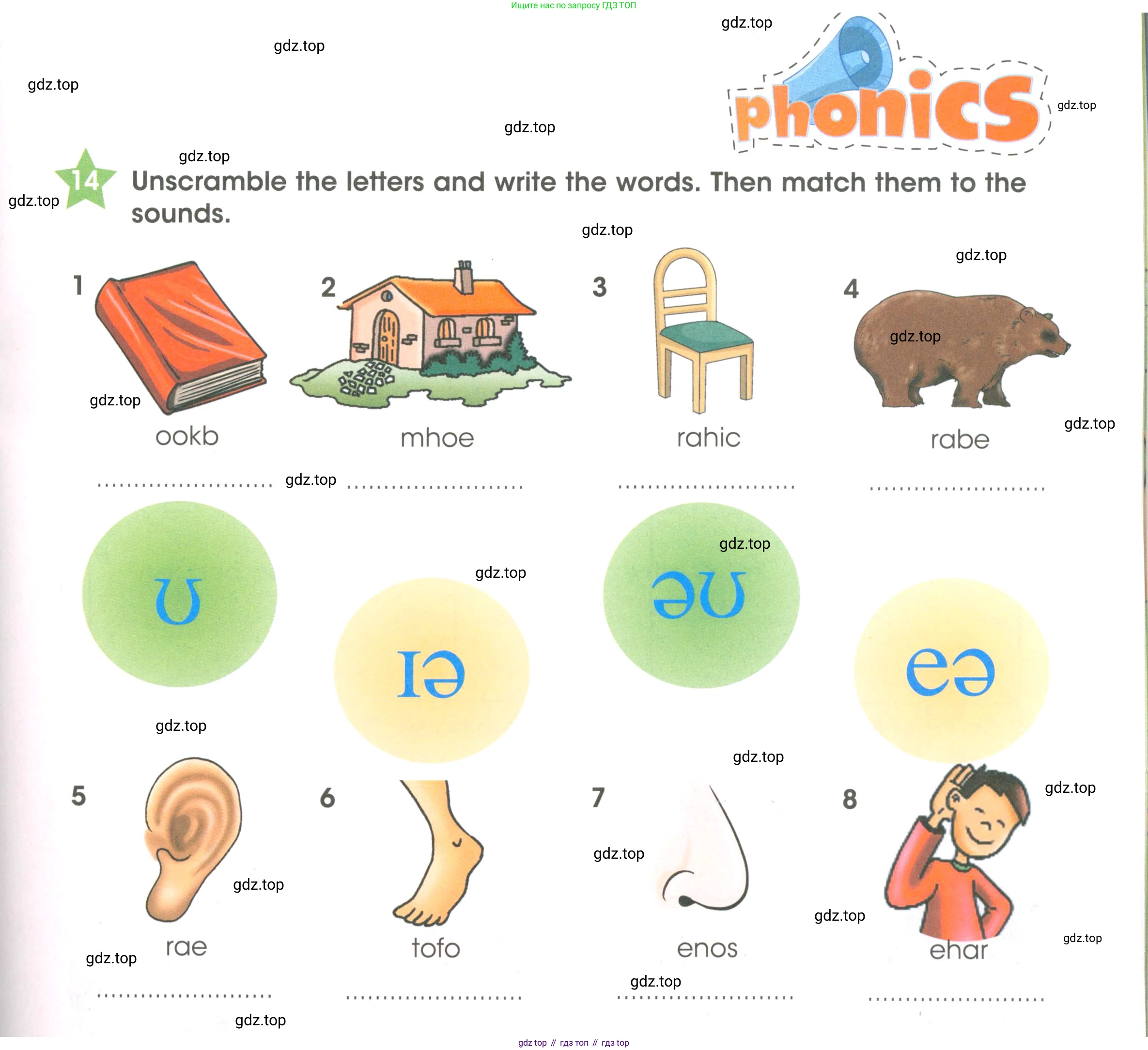 Английский язык (english), 3 класс Рабочая тетрадь (workbook), авторы: Баранова Ксения Михайловна (Baranova Ksenia), Дули Дженни (Dooley Jenny), Копылова Виктория Викторовна (Kopylova Victoria), Мильруд Радислав Петрович (Millrood Radislav), Эванс Вирджиния (Evans Virginia), издательство Просвещение, Москва, 2023, белого цвета, Часть ( Part) 1, страница 39, номер 14, Условие