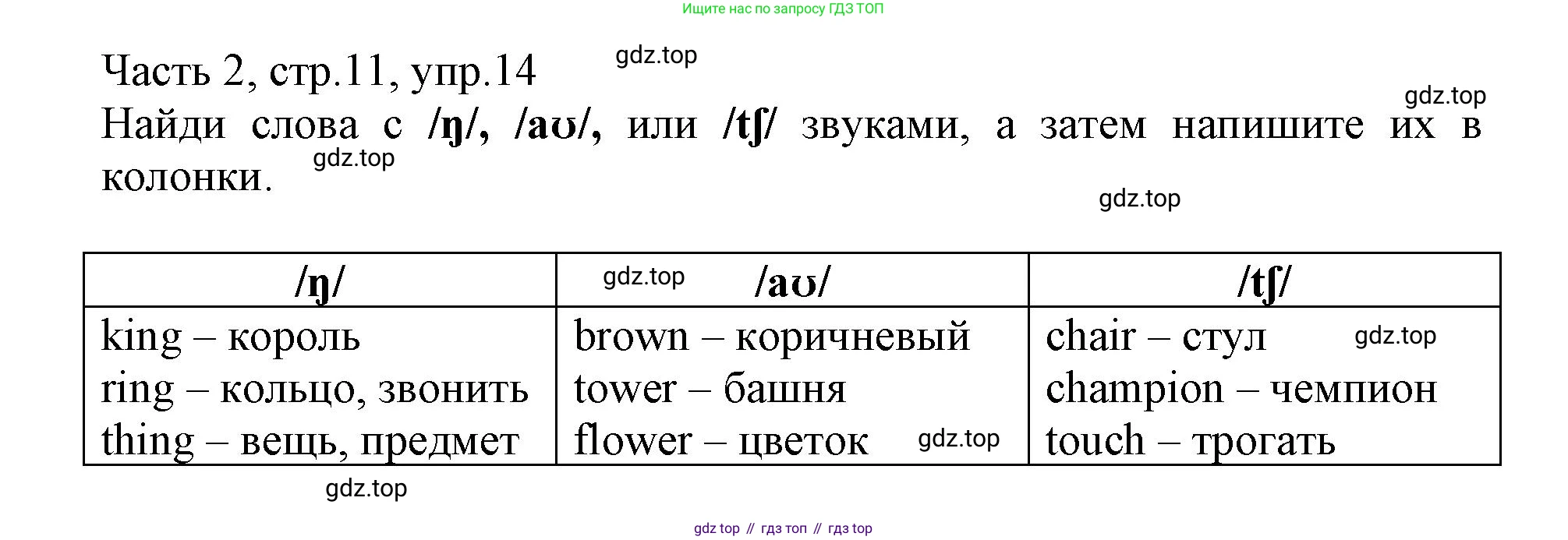 Английский язык (english), 3 класс Рабочая тетрадь (workbook), авторы: Баранова Ксения Михайловна (Baranova Ksenia), Дули Дженни (Dooley Jenny), Копылова Виктория Викторовна (Kopylova Victoria), Мильруд Радислав Петрович (Millrood Radislav), Эванс Вирджиния (Evans Virginia), издательство Просвещение, Москва, 2023, белого цвета, Часть ( Part) 2, страница 11, номер 14, Решение