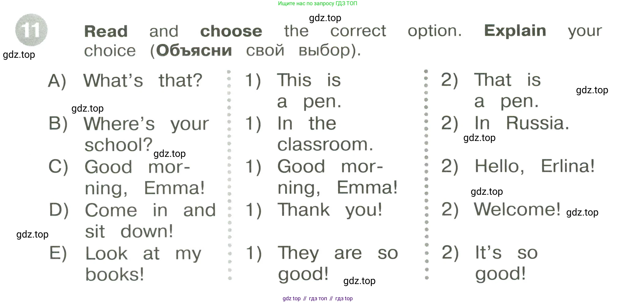 ГДЗ Английский язык (english), 3 класс Сборник упражнений, автор: Котова Марина Петровна, издательство Просвещение, Москва, 2024, белого цвета, страница 14, номер 11, Условие