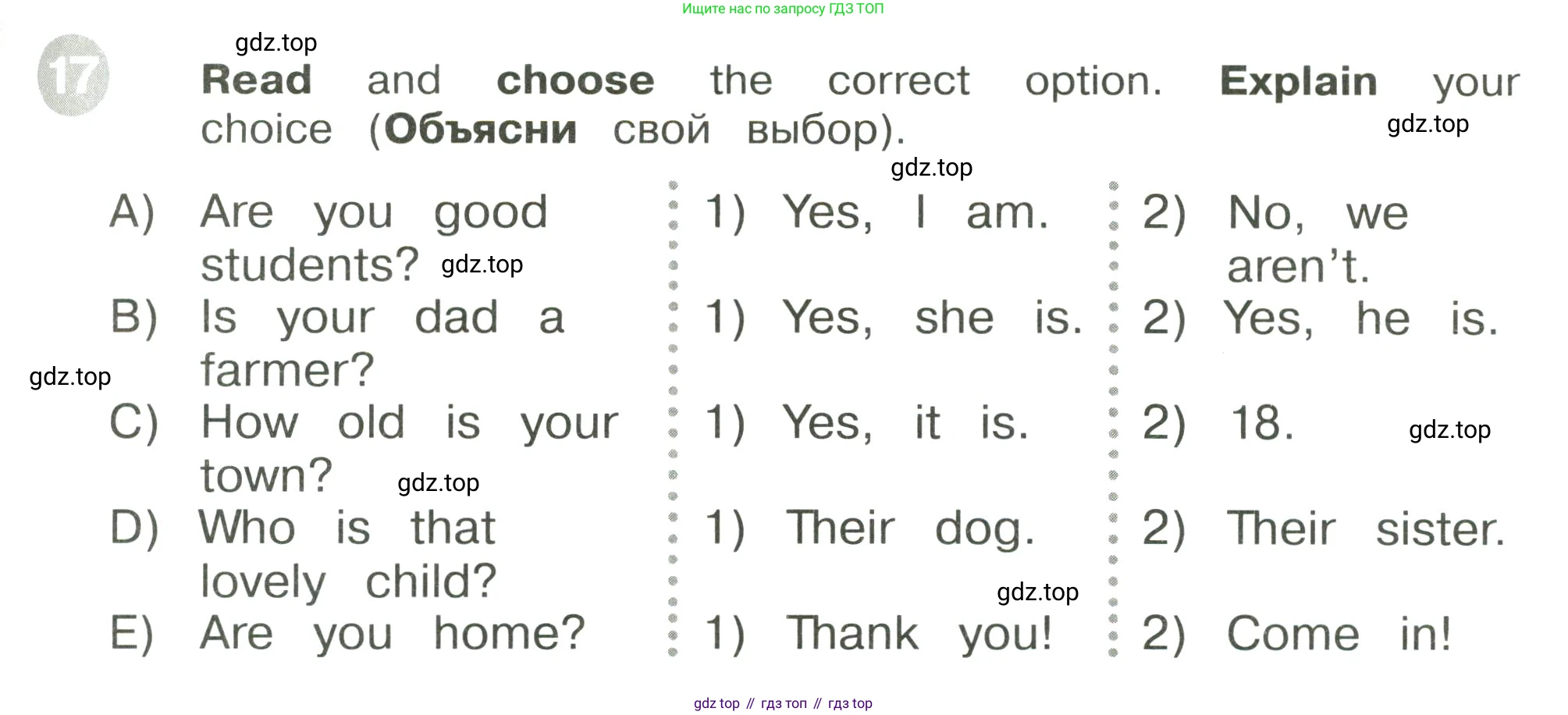 ГДЗ Английский язык (english), 3 класс Сборник упражнений, автор: Котова Марина Петровна, издательство Просвещение, Москва, 2024, белого цвета, страница 23, номер 17, Условие