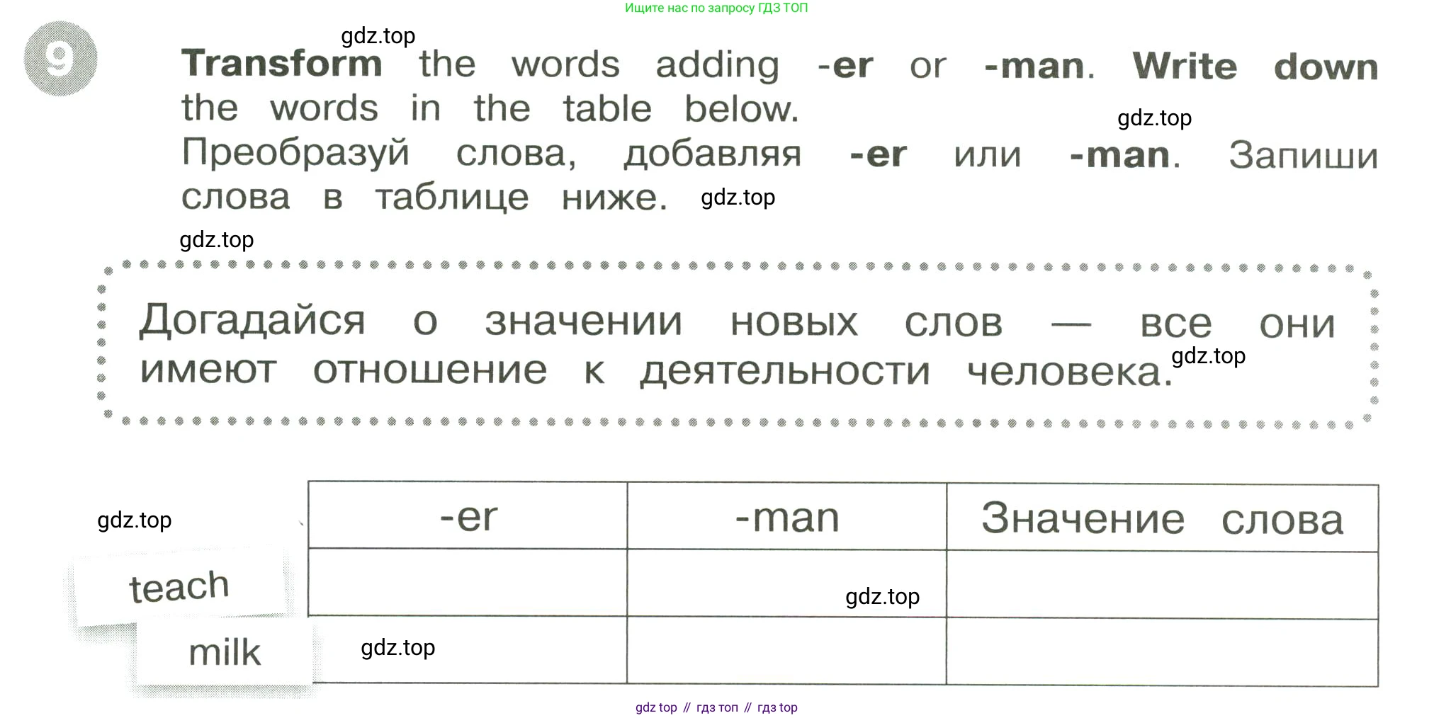 ГДЗ Английский язык (english), 3 класс Сборник упражнений, автор: Котова Марина Петровна, издательство Просвещение, Москва, 2024, белого цвета, страница 19, номер 9, Условие