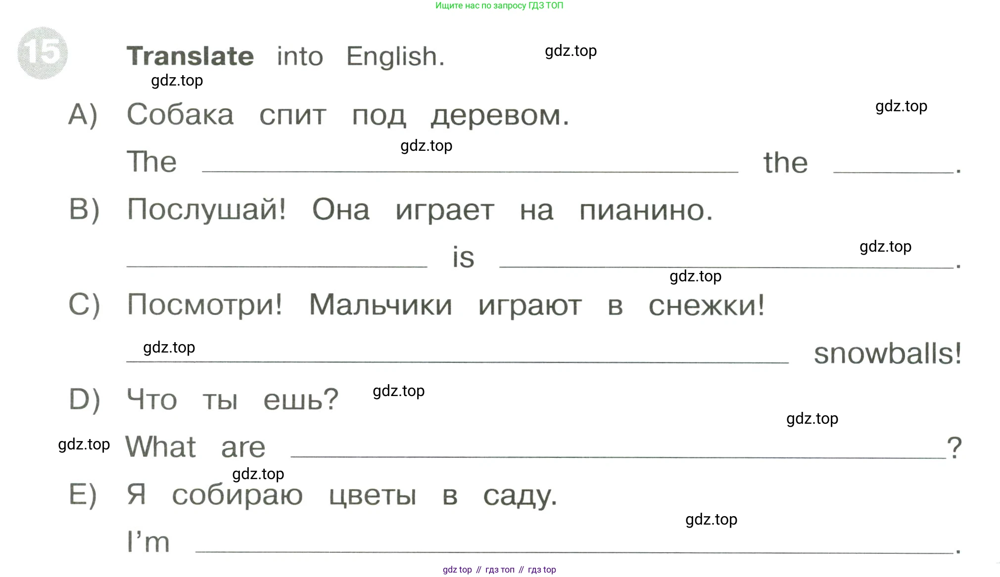 ГДЗ Английский язык (english), 3 класс Сборник упражнений, автор: Котова Марина Петровна, издательство Просвещение, Москва, 2024, белого цвета, страница 77, номер 15, Условие