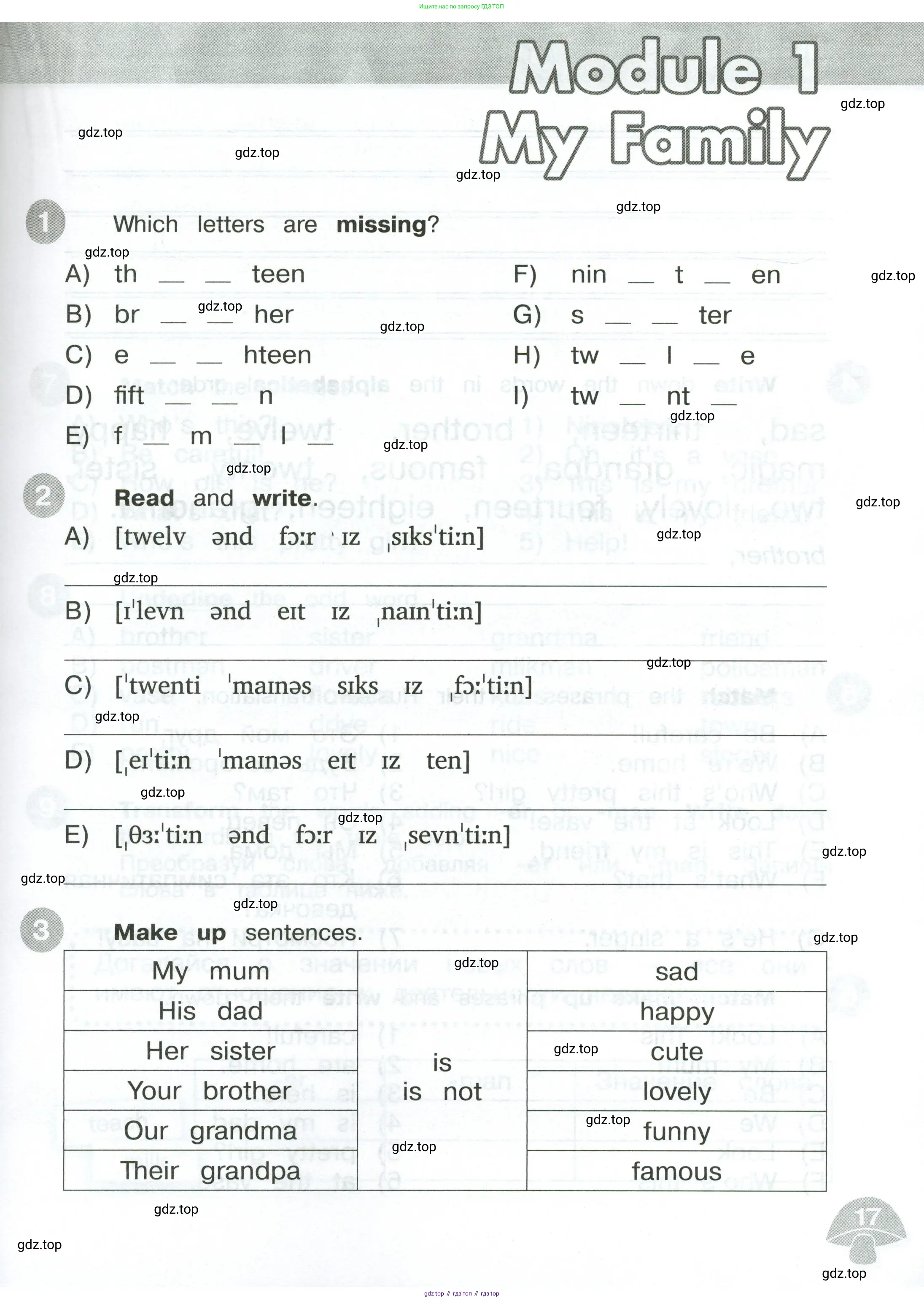 Английский язык (english), 3 класс Сборник упражнений, автор: Котова Марина Петровна, издательство Просвещение, Москва, 2024, белого цвета, страница 17