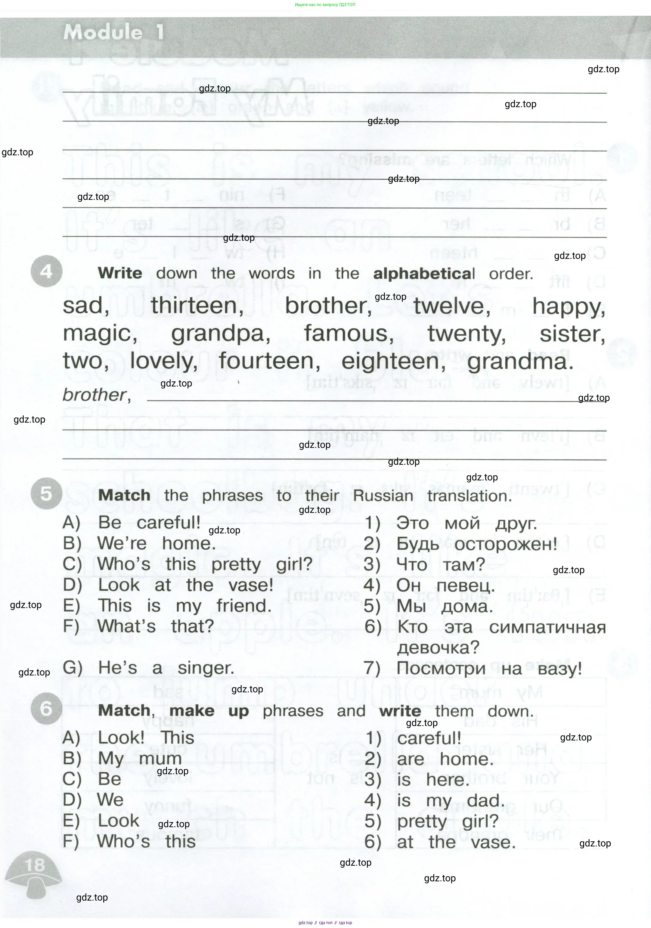 Английский язык (english), 3 класс Сборник упражнений, автор: Котова Марина Петровна, издательство Просвещение, Москва, 2024, белого цвета, страница 18