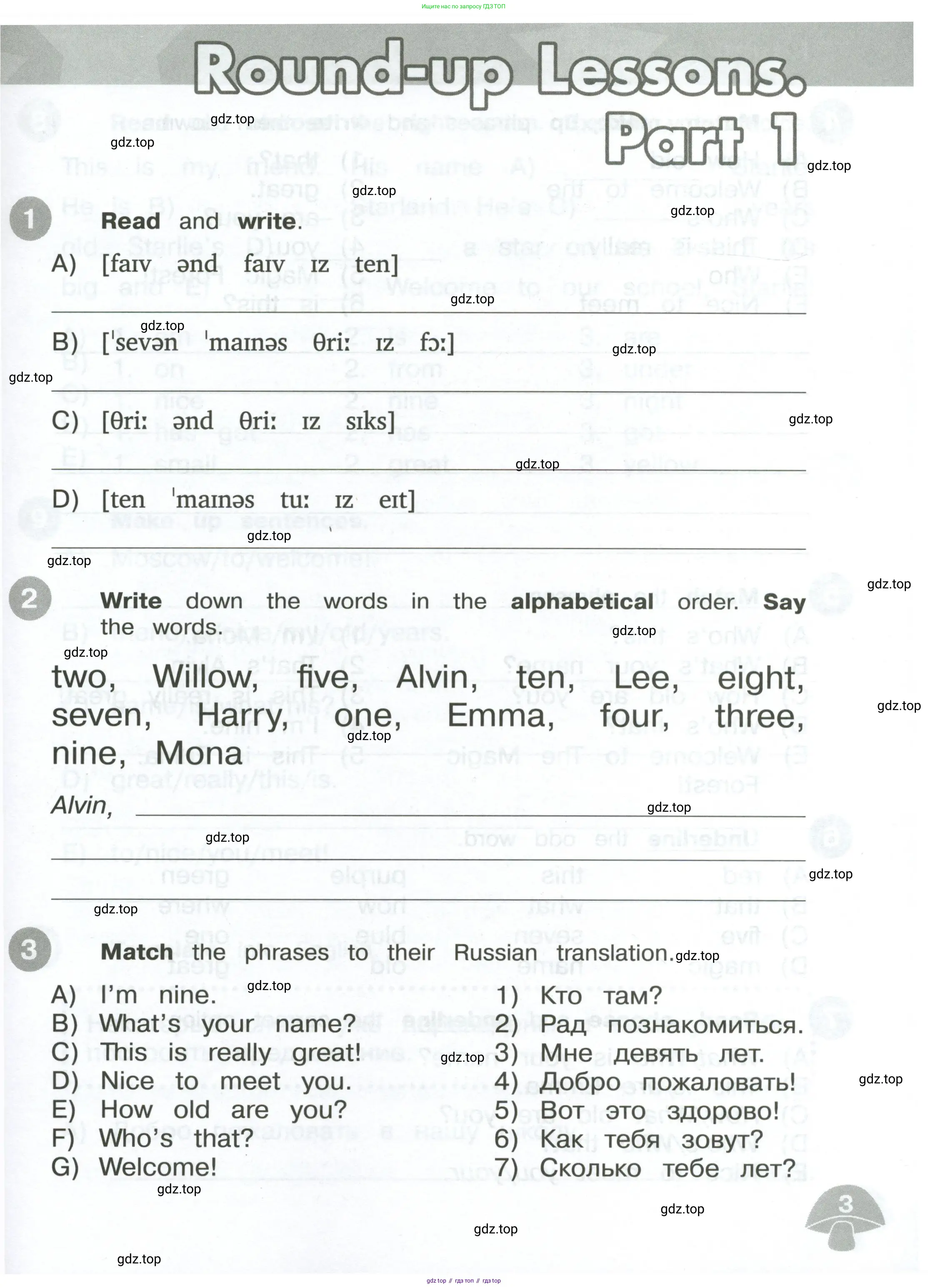 Английский язык (english), 3 класс Сборник упражнений, автор: Котова Марина Петровна, издательство Просвещение, Москва, 2024, белого цвета, страница 3