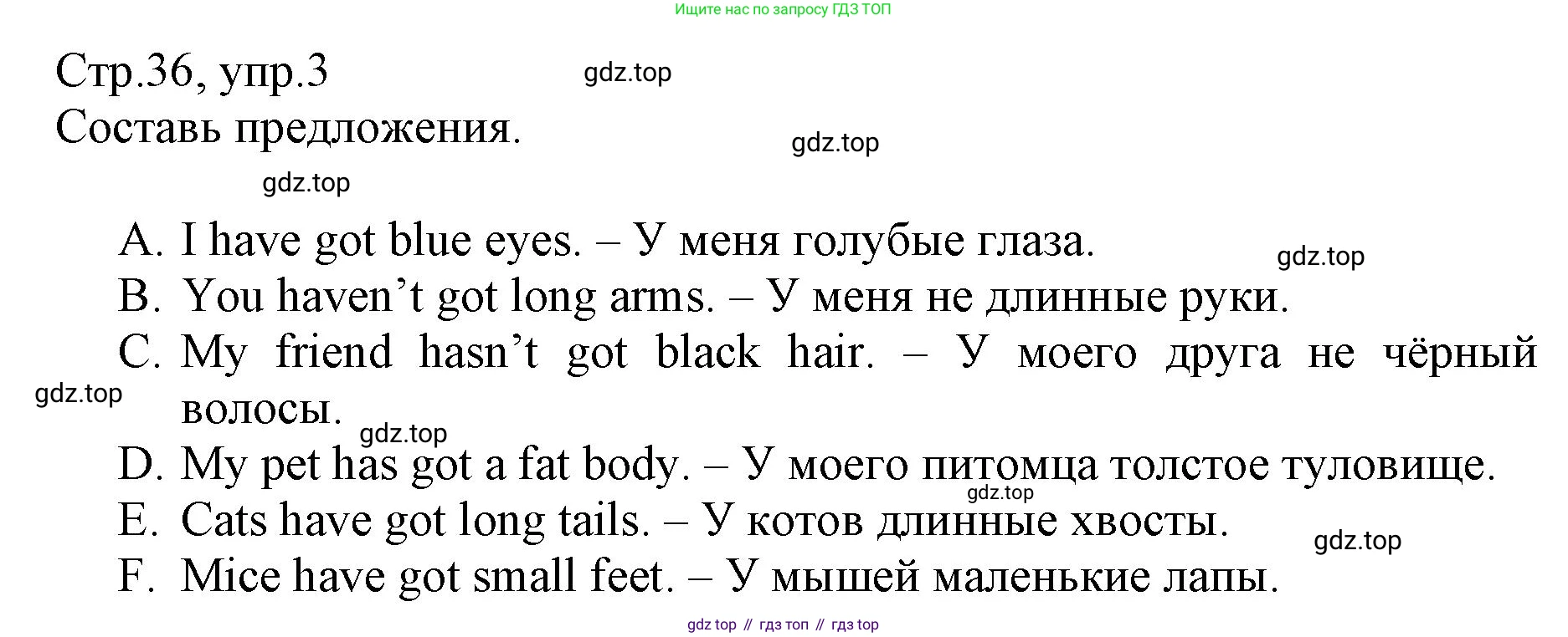 ГДЗ Английский язык (english), 3 класс Сборник упражнений, автор: Котова Марина Петровна, издательство Просвещение, Москва, 2024, белого цвета, страница 36, номер 3, Решение