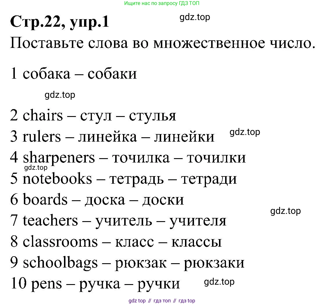 ГДЗ Английский язык (english), 3 класс Учебник (Student's book), авторы: Баранова Ксения Михайловна (Baranova Ksenia), Дули Дженни (Dooley Jenny), Копылова Виктория Викторовна (Kopylova Victoria), Мильруд Радислав Петрович (Millrood Radislav), Эванс Вирджиния (Evans Virginia), издательство Просвещение, Москва, 2023, зелёного цвета, Часть ( Part) 1, страница 22, номер 1, Решение