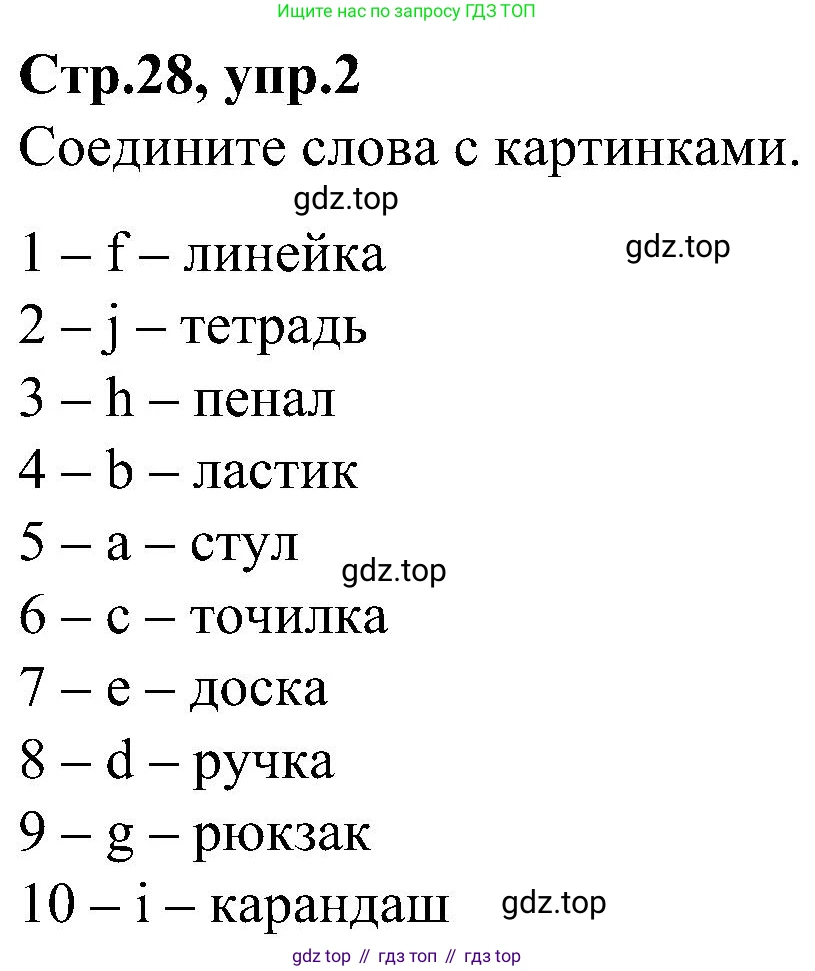 ГДЗ Английский язык (english), 3 класс Учебник (Student's book), авторы: Баранова Ксения Михайловна (Baranova Ksenia), Дули Дженни (Dooley Jenny), Копылова Виктория Викторовна (Kopylova Victoria), Мильруд Радислав Петрович (Millrood Radislav), Эванс Вирджиния (Evans Virginia), издательство Просвещение, Москва, 2023, зелёного цвета, Часть ( Part) 1, страница 28, номер 2, Решение