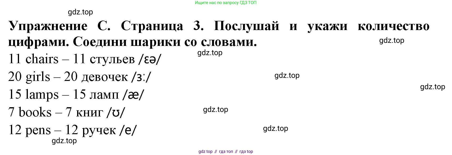 ГДЗ Английский язык (english), 3 класс рабочая тетрадь (activity book), авторы: Вербицкая Мария Валерьевна (Verbitskaya Maria), Эббс Брайен (Abbs Brian), Уорелл Энн (Worrall Anne), Уорд Энн (Ward Ann), издательство Просвещение, Москва, 2023, страница 3, номер C, Решение 2023