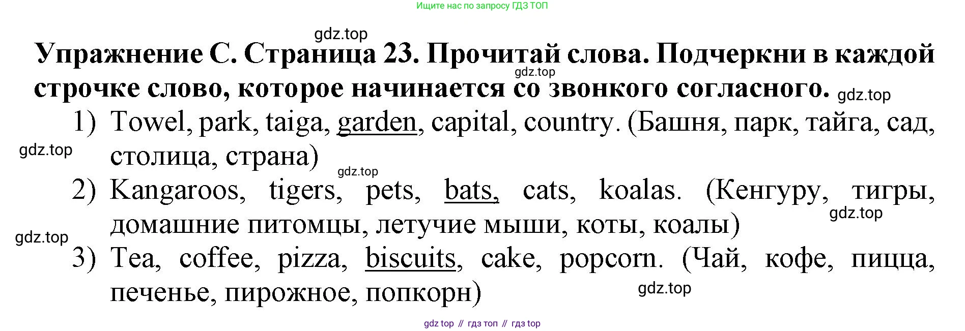 ГДЗ Английский язык (english), 3 класс рабочая тетрадь (activity book), авторы: Вербицкая Мария Валерьевна (Verbitskaya Maria), Эббс Брайен (Abbs Brian), Уорелл Энн (Worrall Anne), Уорд Энн (Ward Ann), издательство Просвещение, Москва, 2023, страница 23, номер C, Решение 2023
