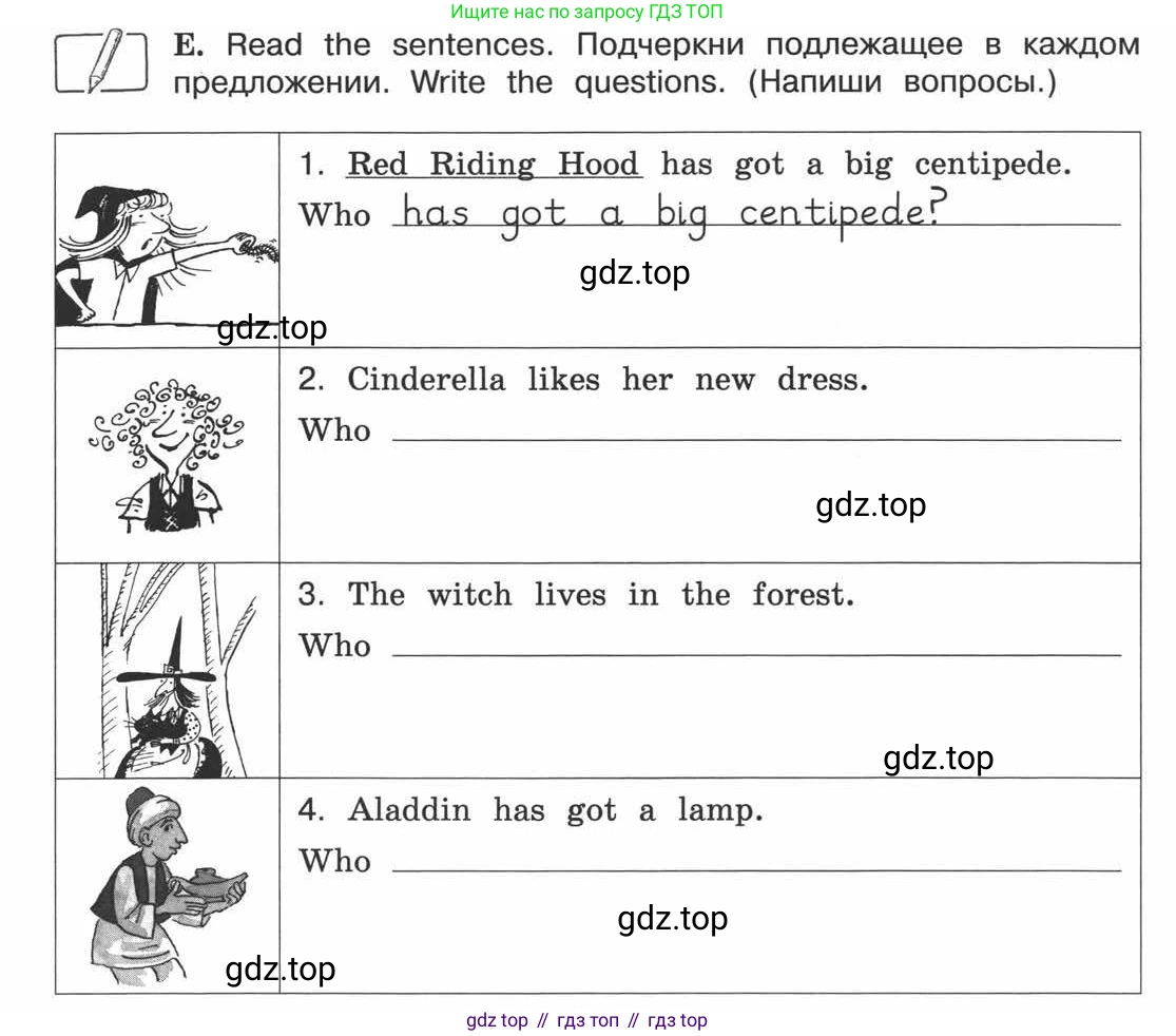 ГДЗ Английский язык (english), 3 класс рабочая тетрадь (activity book), авторы: Вербицкая Мария Валерьевна (Verbitskaya Maria), Эббс Брайен (Abbs Brian), Уорелл Энн (Worrall Anne), Уорд Энн (Ward Ann), издательство Просвещение, Москва, 2023, страница 20, номер E, Условие 2013-2022