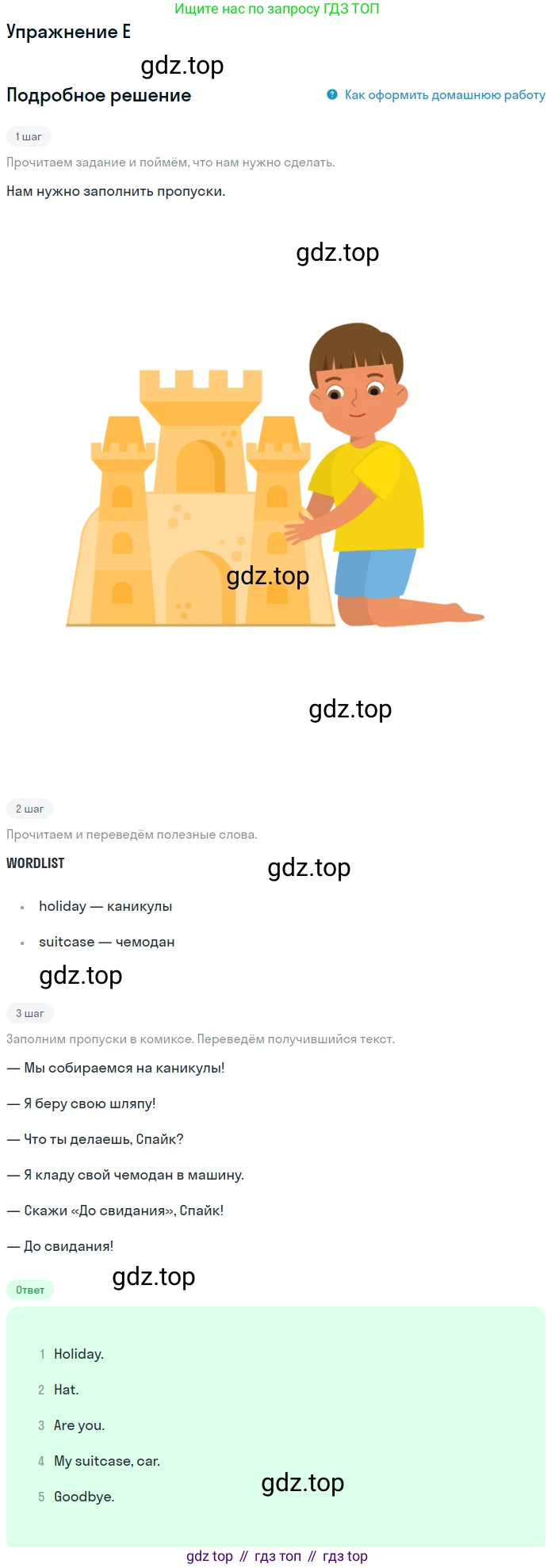 ГДЗ Английский язык (english), 3 класс рабочая тетрадь (activity book), авторы: Вербицкая Мария Валерьевна (Verbitskaya Maria), Эббс Брайен (Abbs Brian), Уорелл Энн (Worrall Anne), Уорд Энн (Ward Ann), издательство Просвещение, Москва, 2023, страница 84, номер E, Решение 2