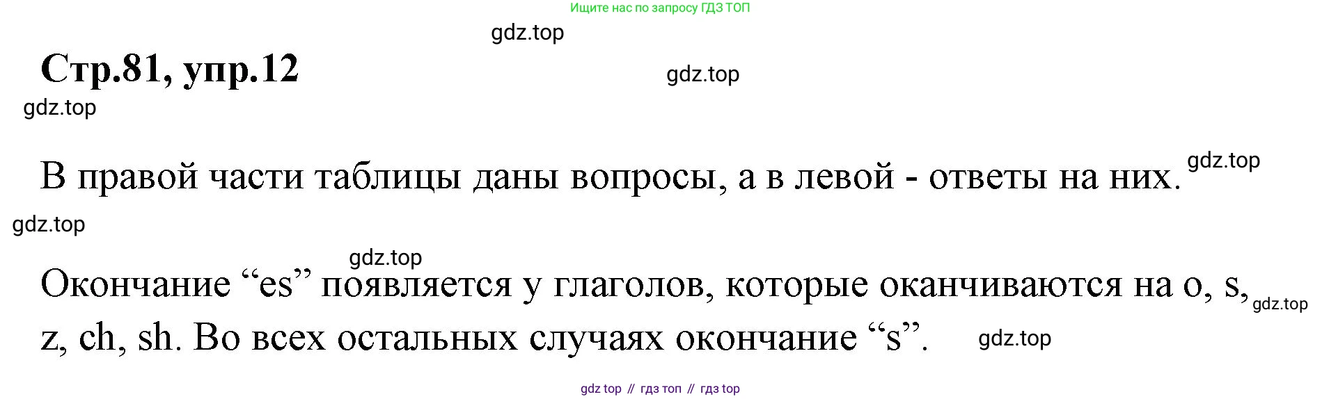 ГДЗ Английский язык (english), 3 класс Учебник (Student's book), авторы: Вербицкая Мария Валерьевна (Verbitskaya Maria), Эббс Брайен (Abbs Brian), Уорелл Энн (Worrall Anne), Уорд Энн (Ward Ann), издательство Просвещение, Москва, 2023, белого цвета, Часть ( Part) 1, страница 81, номер 12, Решение