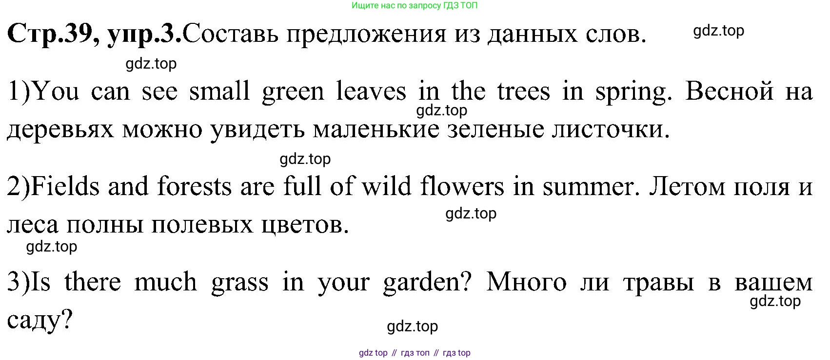 ГДЗ Английский язык (english), 3 класс Рабочая тетрадь (workbook), авторы: Верещагина Ирина Николаевна (Vereshchagina Irina), Притыкина Тамара Александровна (Pritykina Tamara), издательство Просвещение, Москва, 2023, оранжевого цвета, страница 39, номер 3, Решение