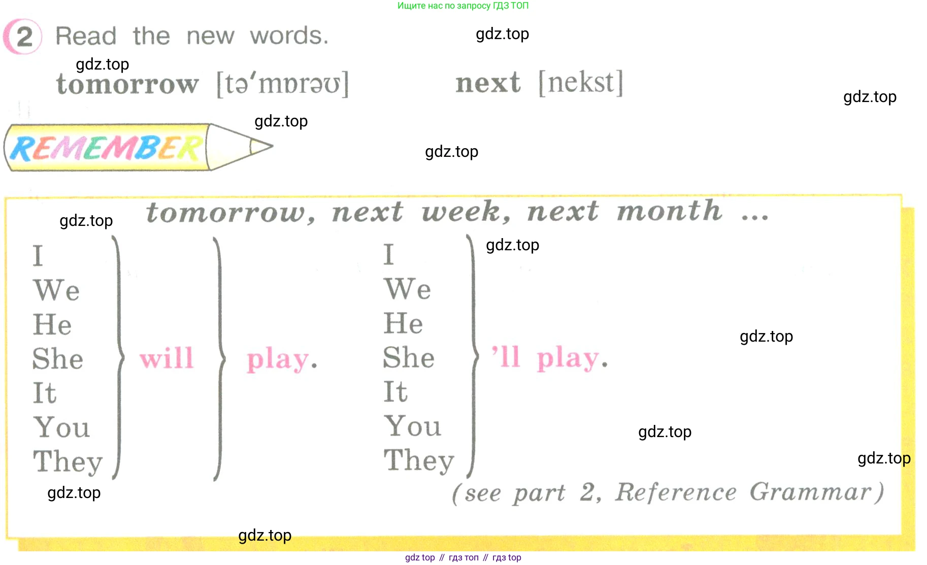 ГДЗ Английский язык (english), 3 класс Учебник (Student's book), авторы: Верещагина Ирина Николаевна (Vereshchagina Irina), Притыкина Тамара Александровна (Pritykina Tamara), издательство Просвещение, Москва, 2023, оранжевого цвета, Часть ( Part) 2, страница 41, номер 2, Условие