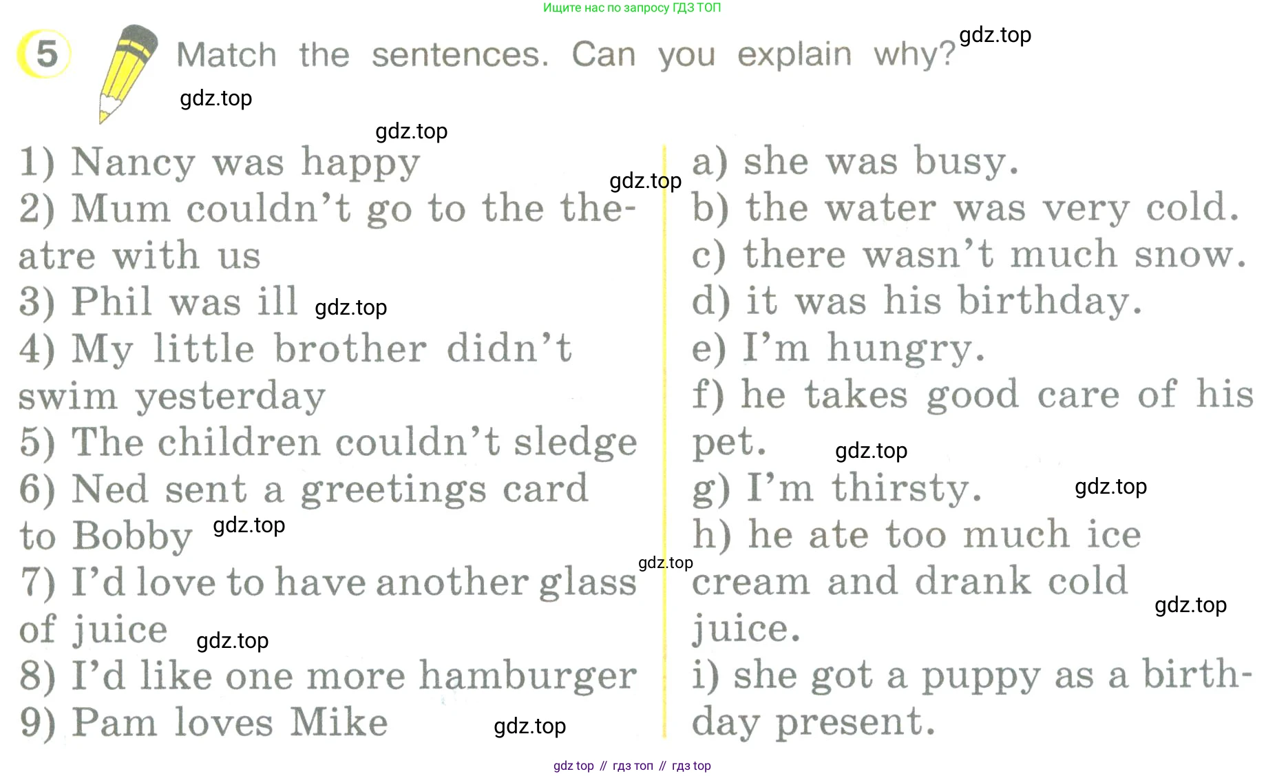 ГДЗ Английский язык (english), 3 класс Учебник (Student's book), авторы: Верещагина Ирина Николаевна (Vereshchagina Irina), Притыкина Тамара Александровна (Pritykina Tamara), издательство Просвещение, Москва, 2023, оранжевого цвета, Часть ( Part) 2, страница 75, номер 5, Условие