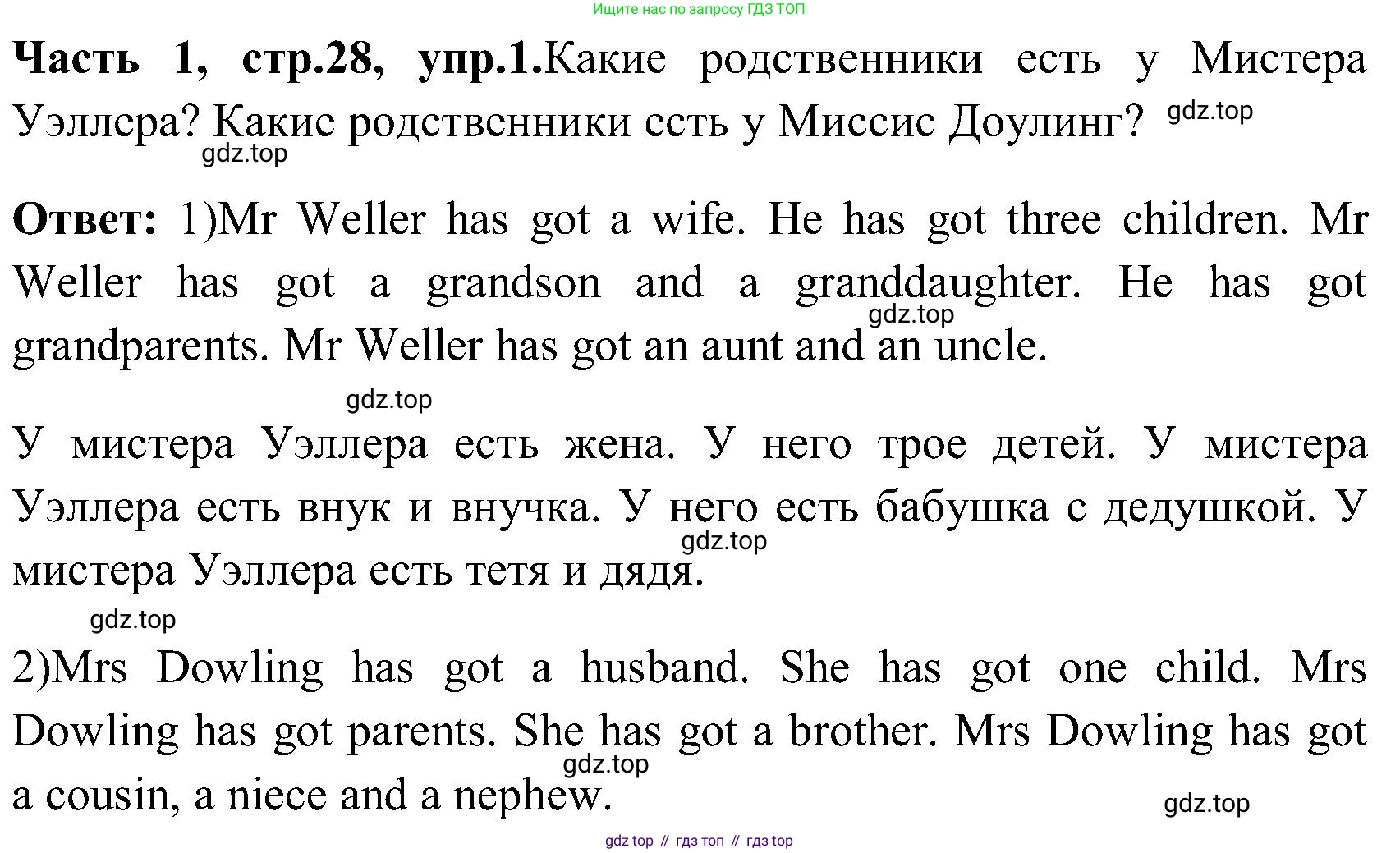 ГДЗ Английский язык (english), 3 класс Учебник (Student's book), авторы: Верещагина Ирина Николаевна (Vereshchagina Irina), Притыкина Тамара Александровна (Pritykina Tamara), издательство Просвещение, Москва, 2023, оранжевого цвета, Часть ( Part) 1, страница 28, номер 1, Решение