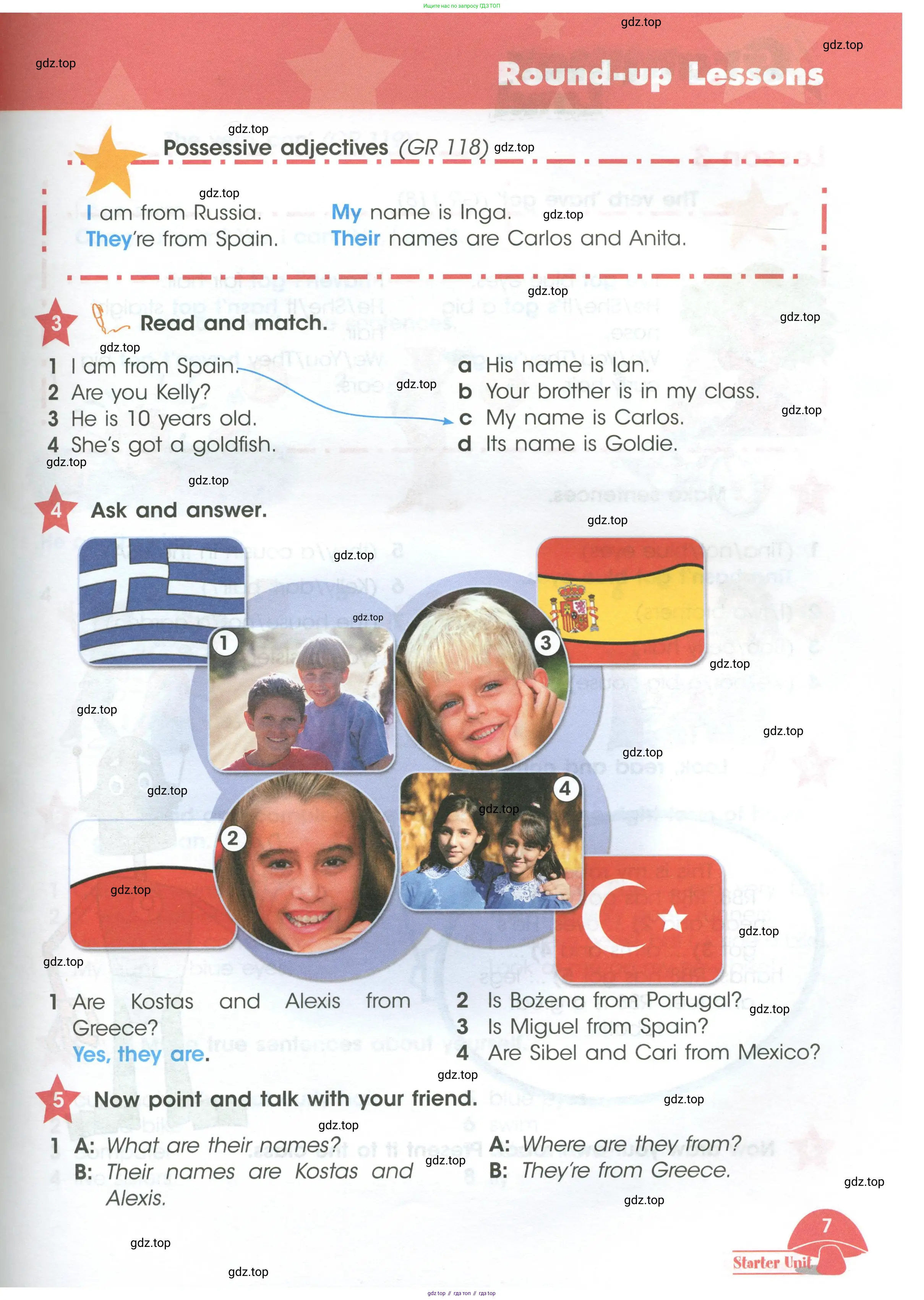 Английский язык (english), 4 класс Учебник (Student's book), авторы: Баранова Ксения Михайловна (Baranova Ksenia), Дули Дженни (Dooley Jenny), Копылова Виктория Викторовна (Kopylova Victoria), Мильруд Радислав Петрович (Millrood Radislav), Эванс Вирджиния (Evans Virginia), издательство Просвещение, Москва, 2023, розового цвета, Часть ( Part) 1, страница 7